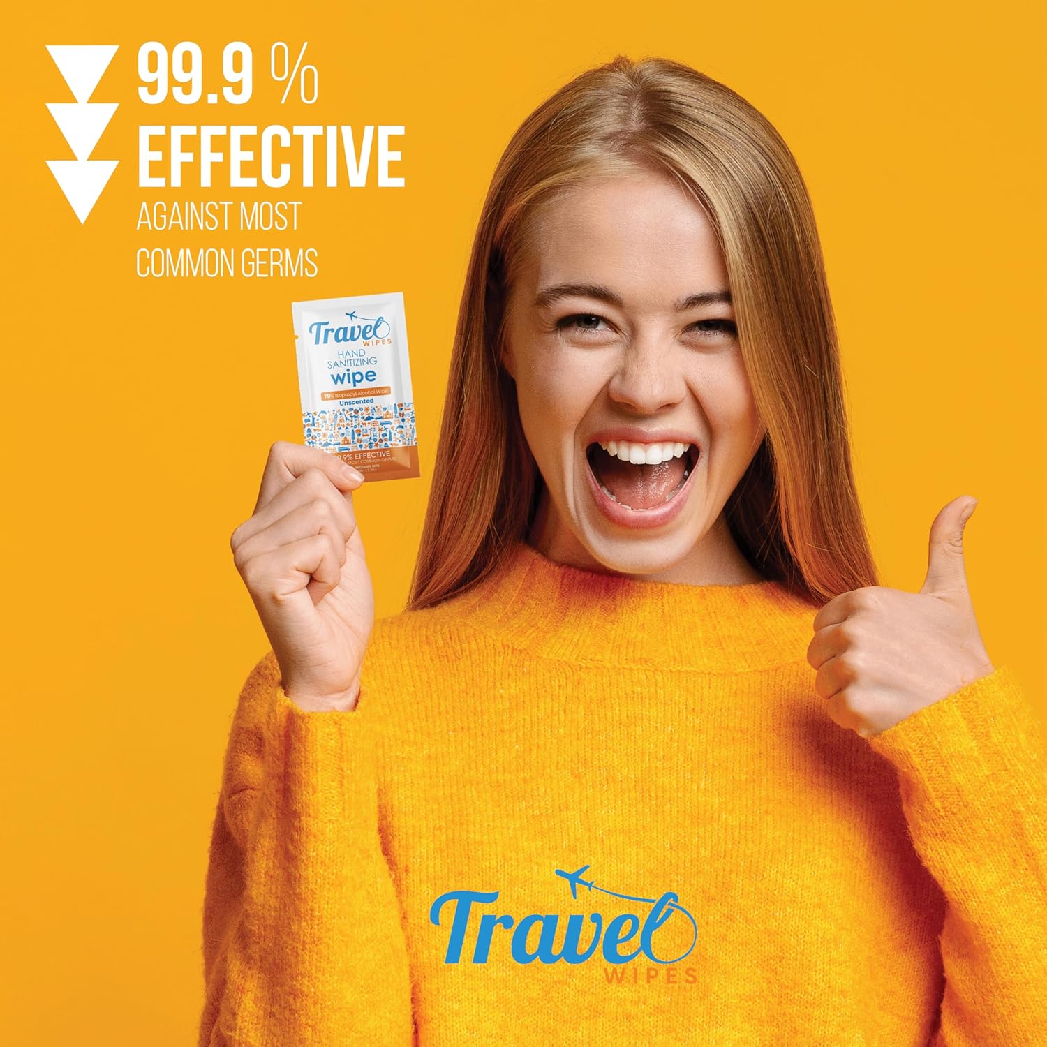 Hand Sanitizing Travel Wipes – 30ct Individually Wrapped | Fragrance-Free, Moisturizing, 70% Isopropyl Alcohol Wipes | Travel, Home, Office, Daily Use - Image 4