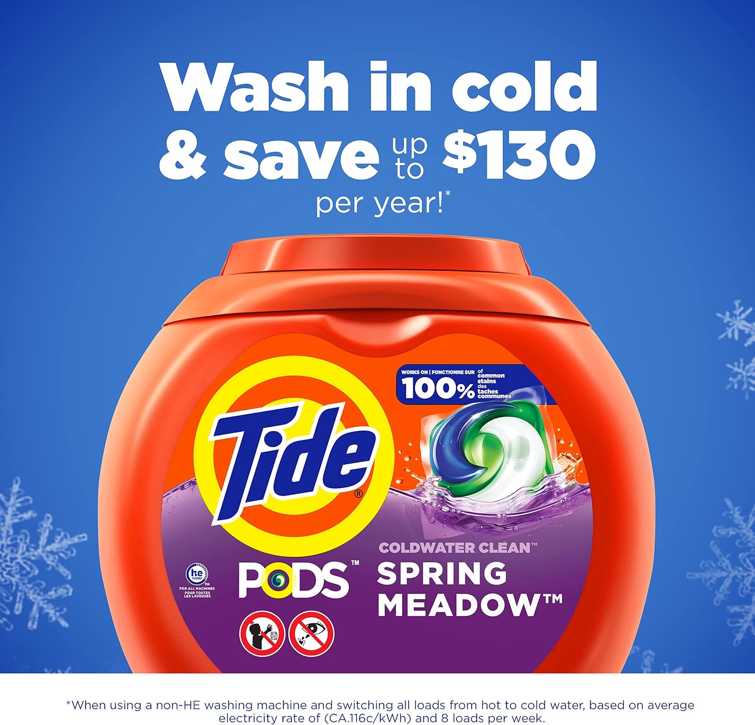 Tide Pods Liquid Laundry Detergent Pacs, Spring Meadow, 42 Count (Pack of 4) - Image 8