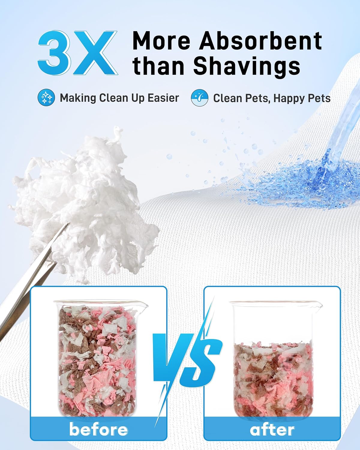 BUCATSTATE Hamster Bedding 15L, 99% Dust-Free Guinea Pig Paper Bedding Odor Control Paper Bedding, Cozy Small Animal Bedding for Rabbit Rat Syrian Dwarf Hamsters Gerbils (Blossom) - Image 5