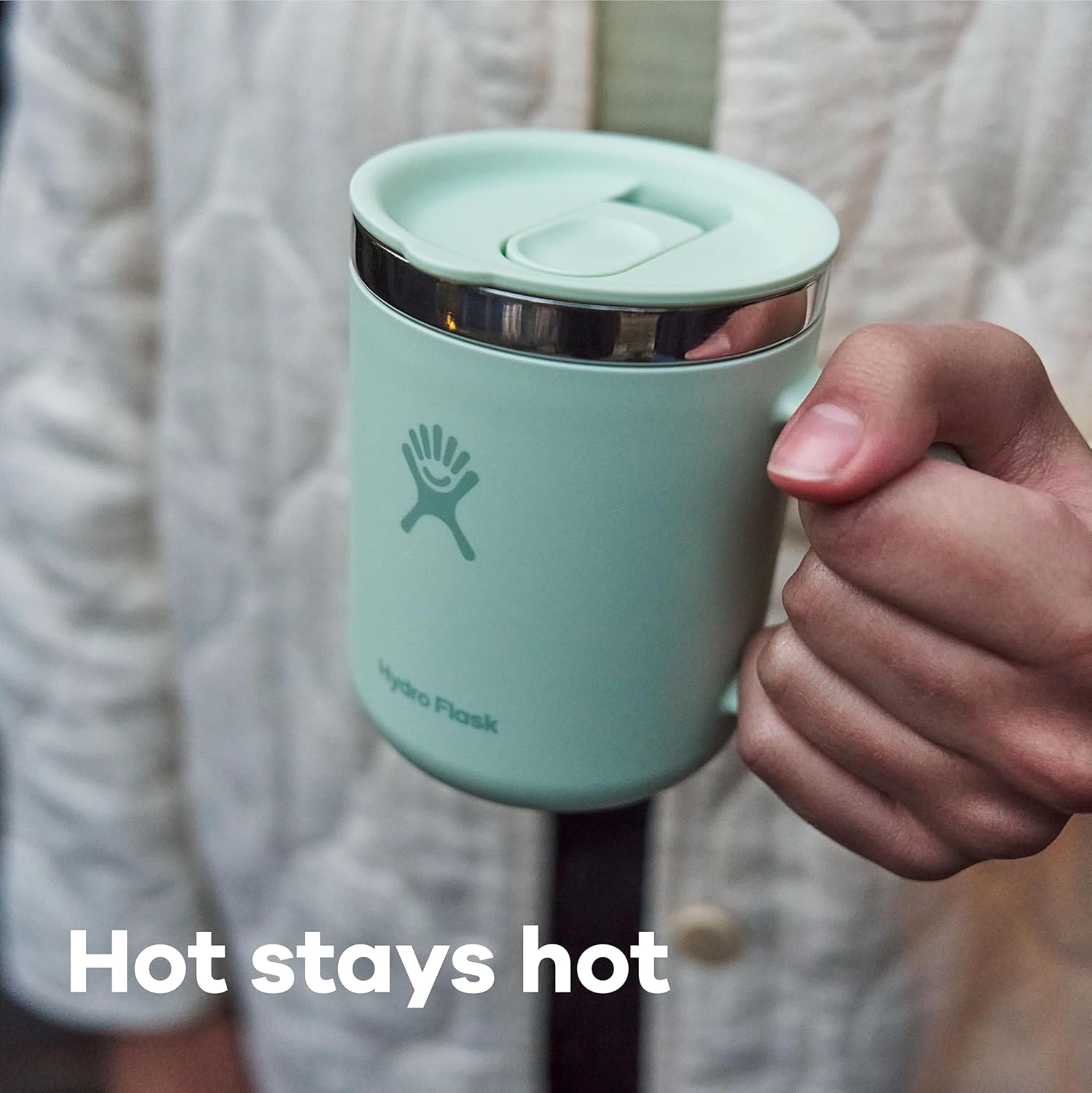Hydro Flask Coffee Mug – Insulated Stainless Steel, Non Spill, Leak Resistant Travel Mug 12 Oz Agave Green - Image 4