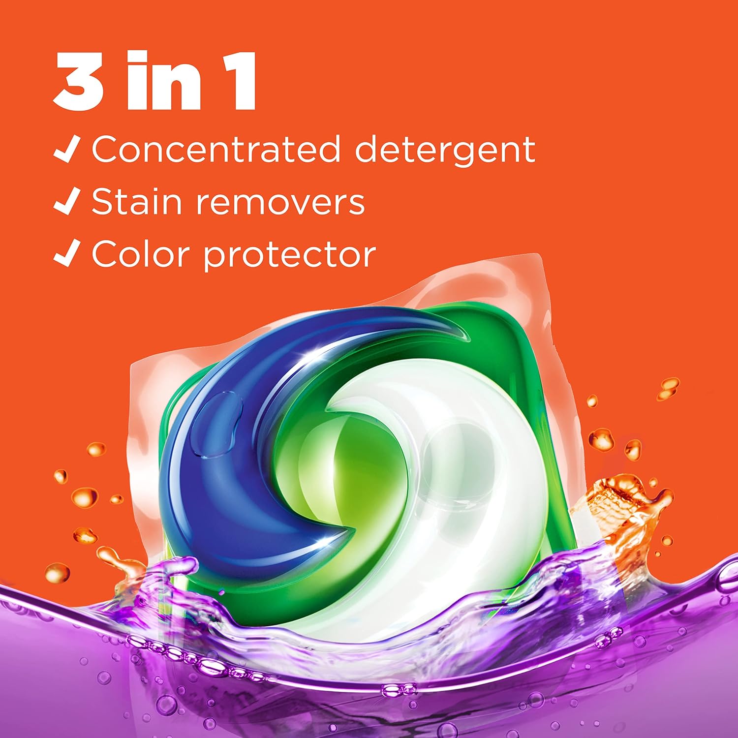 Tide Pods Liquid Laundry Detergent Pacs, Spring Meadow, 42 Count (Pack of 4) - Image 3