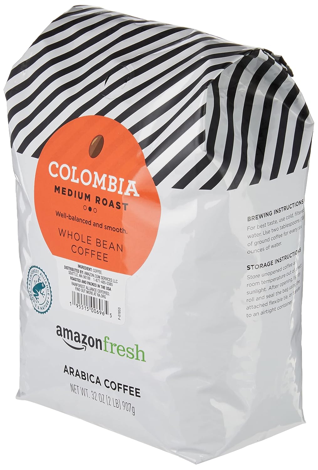 Amazon Fresh, Colombia Whole Bean Coffee Medium Roast, 32 Oz - Image 2