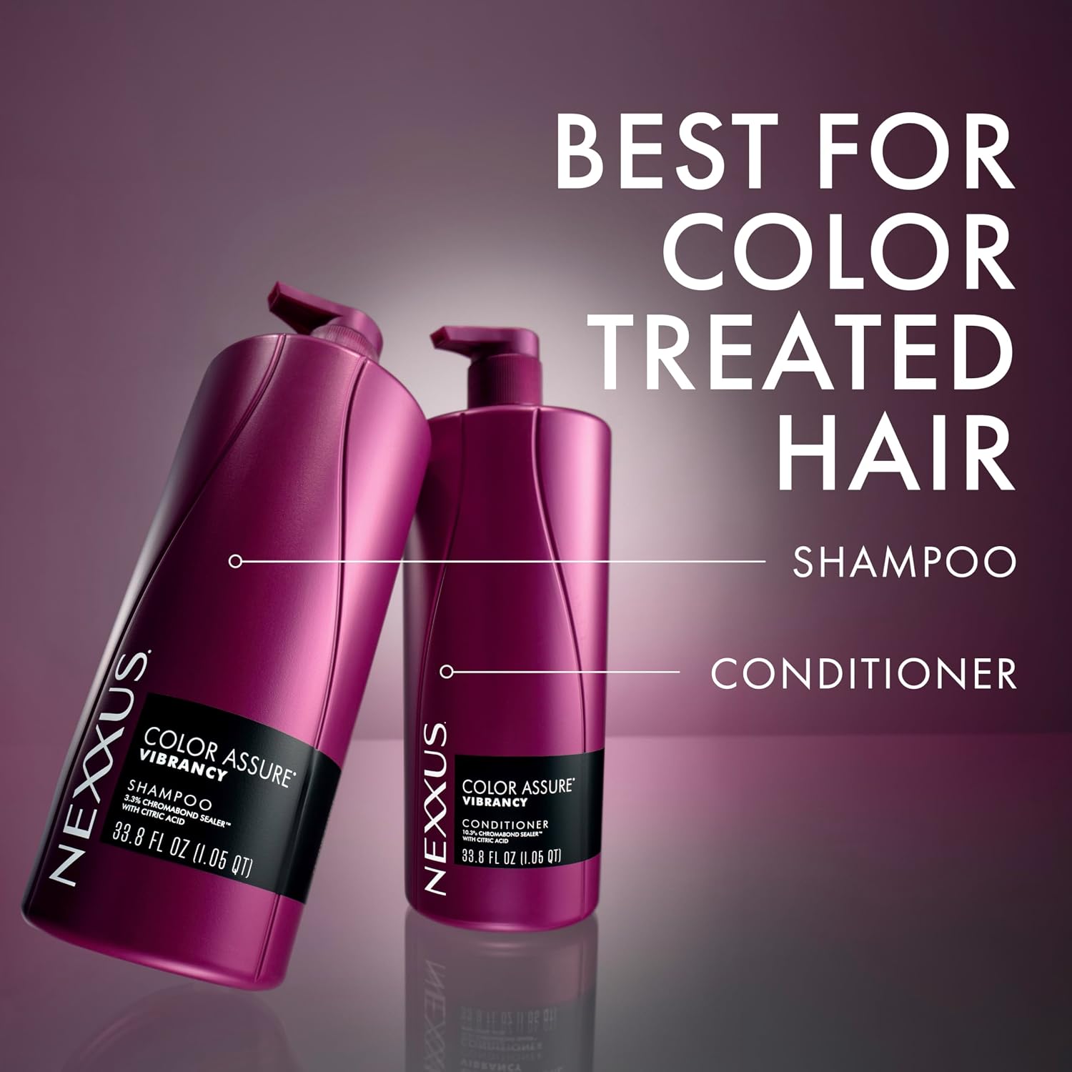 Nexxus Color Assure Conditioner for Vibrancy for Color Treated Hair Powered by Chromabond Sealer with Citric Acid 33.8 oz - Image 13