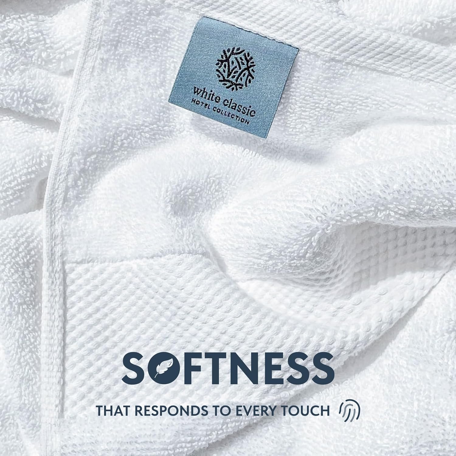 White Classic Luxury Bath Sheets Towels for Adults Extra Large 35x70 Inch - 700 GSM Turkish Cotton, Highly Absorbent | Hotel Collection | 2 Pack - Image 3