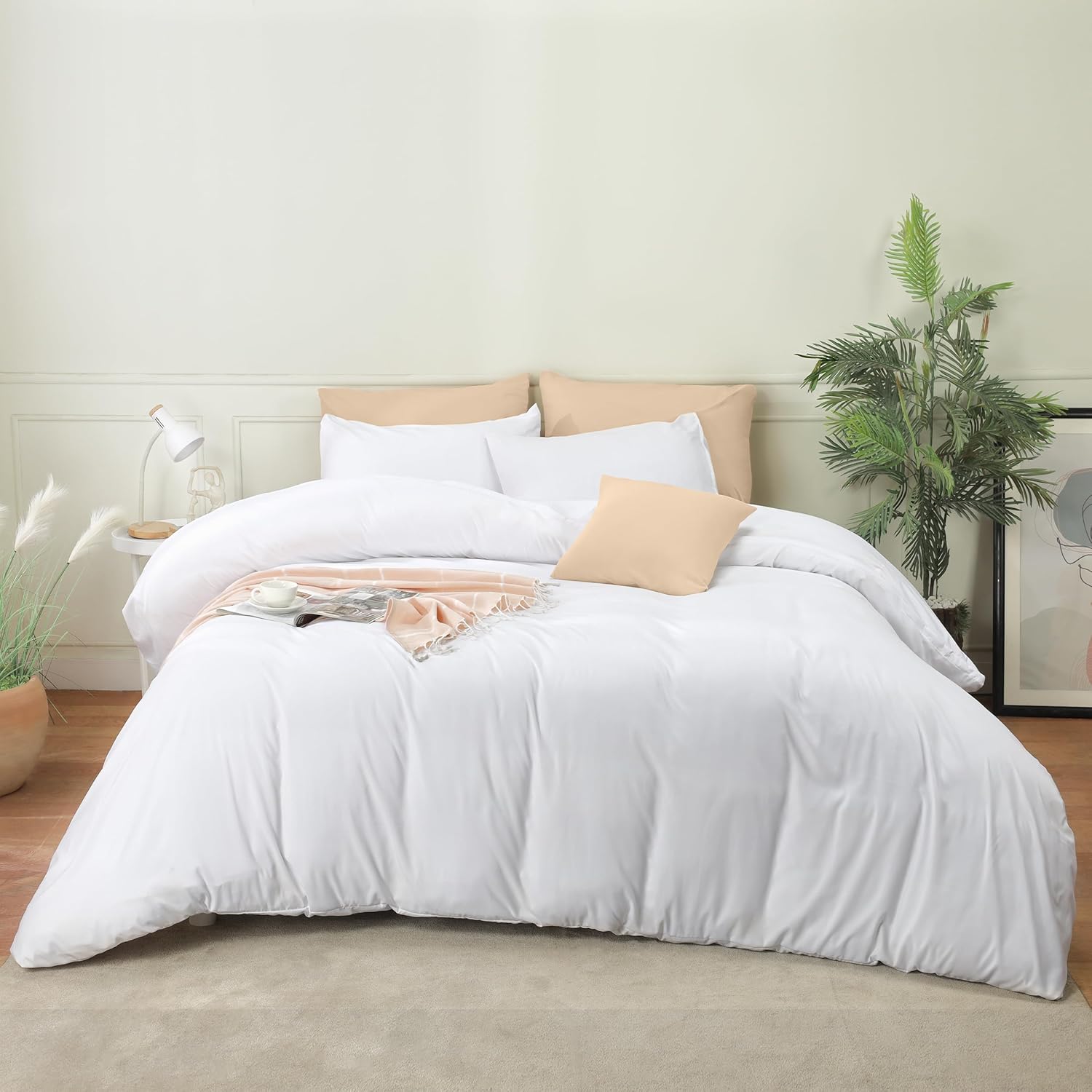 Utopia Bedding Duvet Cover Set with Pillowcases - 3 Pieces Bedding Duvet Cover with Zipper Closure - 1 Duvet Cover with 2 Pillowcases - Soft Brushed Microfiber (Queen, White) - Image 9