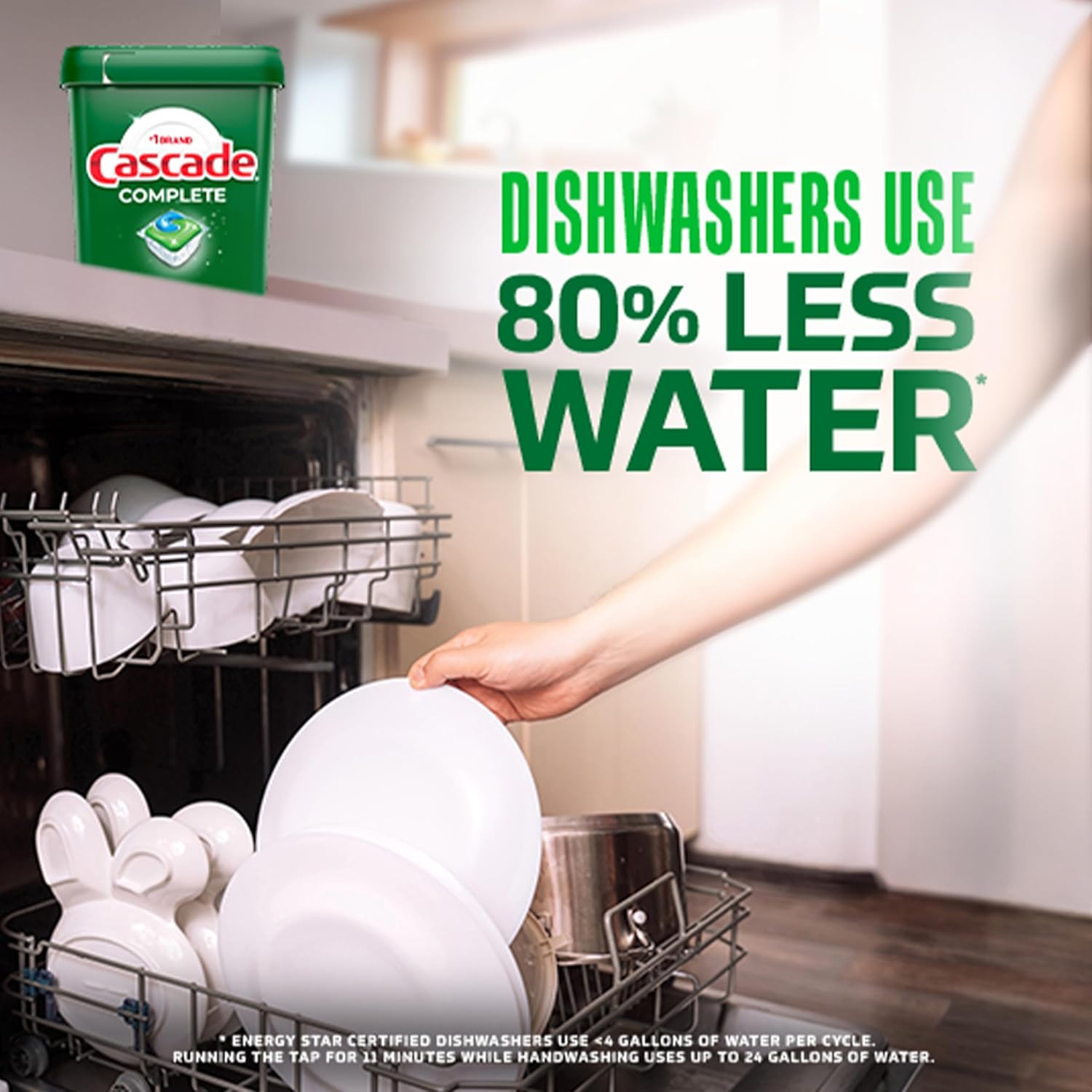 Cascade Complete Dishwasher Pods - Fresh Scent ActionPacs, Dishwasher Detergent, Dishwasher Soap, Detergent Pods, 78 Count - Image 9
