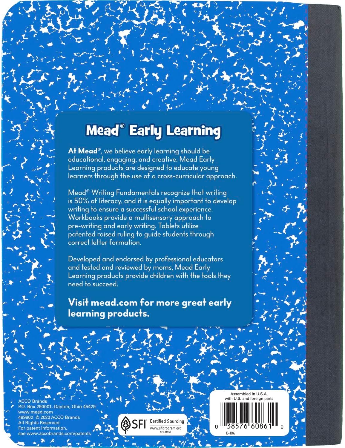 Mead Primary Composition Book, 4 Pack, Primary Ruled Journal, Grades K-2, 7-1/2" x 9-3/4", 100 Sheets per Comp Book, Assorted Colors (610053-ECM) - Image 6