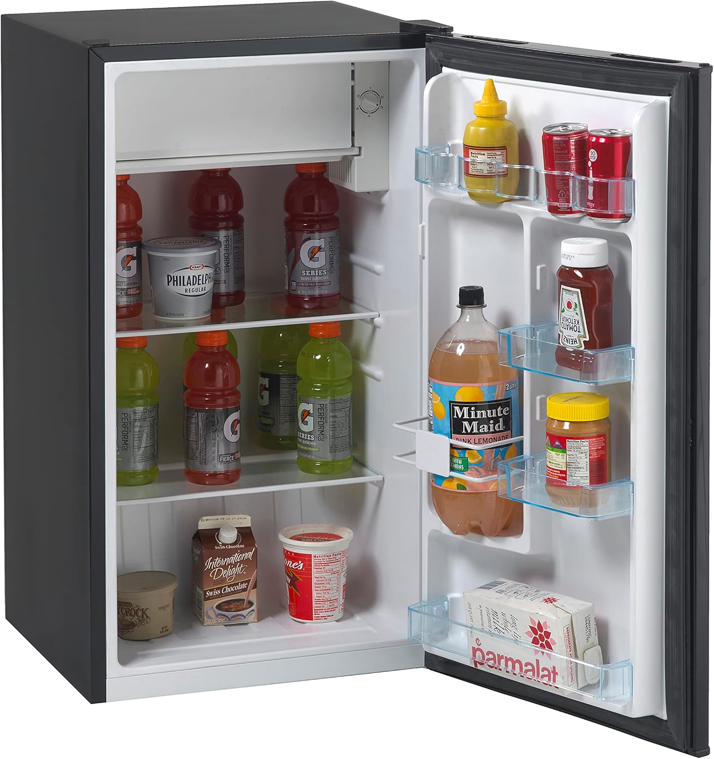 Avanti 3.3 Cu. Ft. Mini Fridge Compact Refrigerator with Adjustable Temperature, Removable Shelves, Chiller Compartment wiith Flush-Back Design, 3.3 cu.ft., Black - Image 5