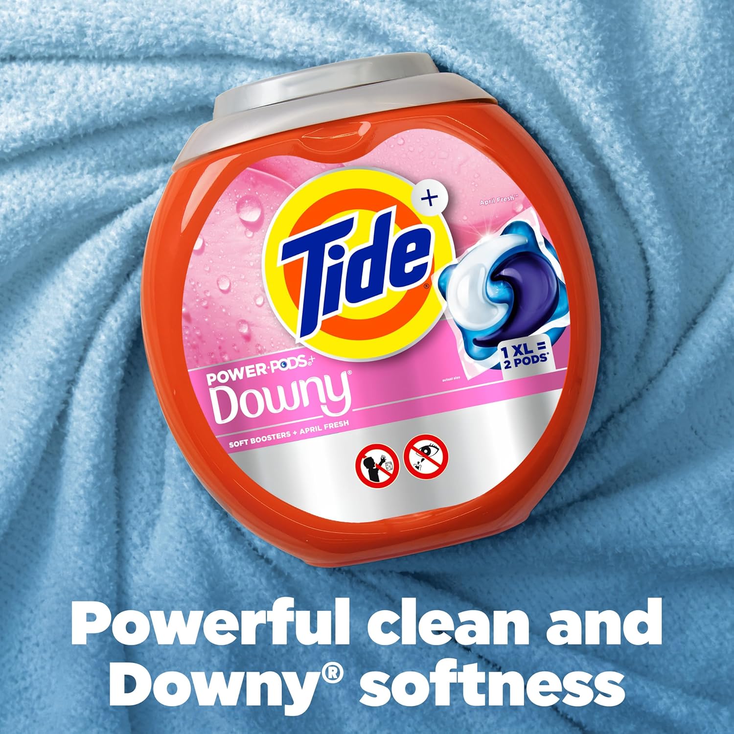 Tide Power PODs + Downy Laundry Detergent Pods, 63 Count, Soft Boosters + April Fresh - Image 4