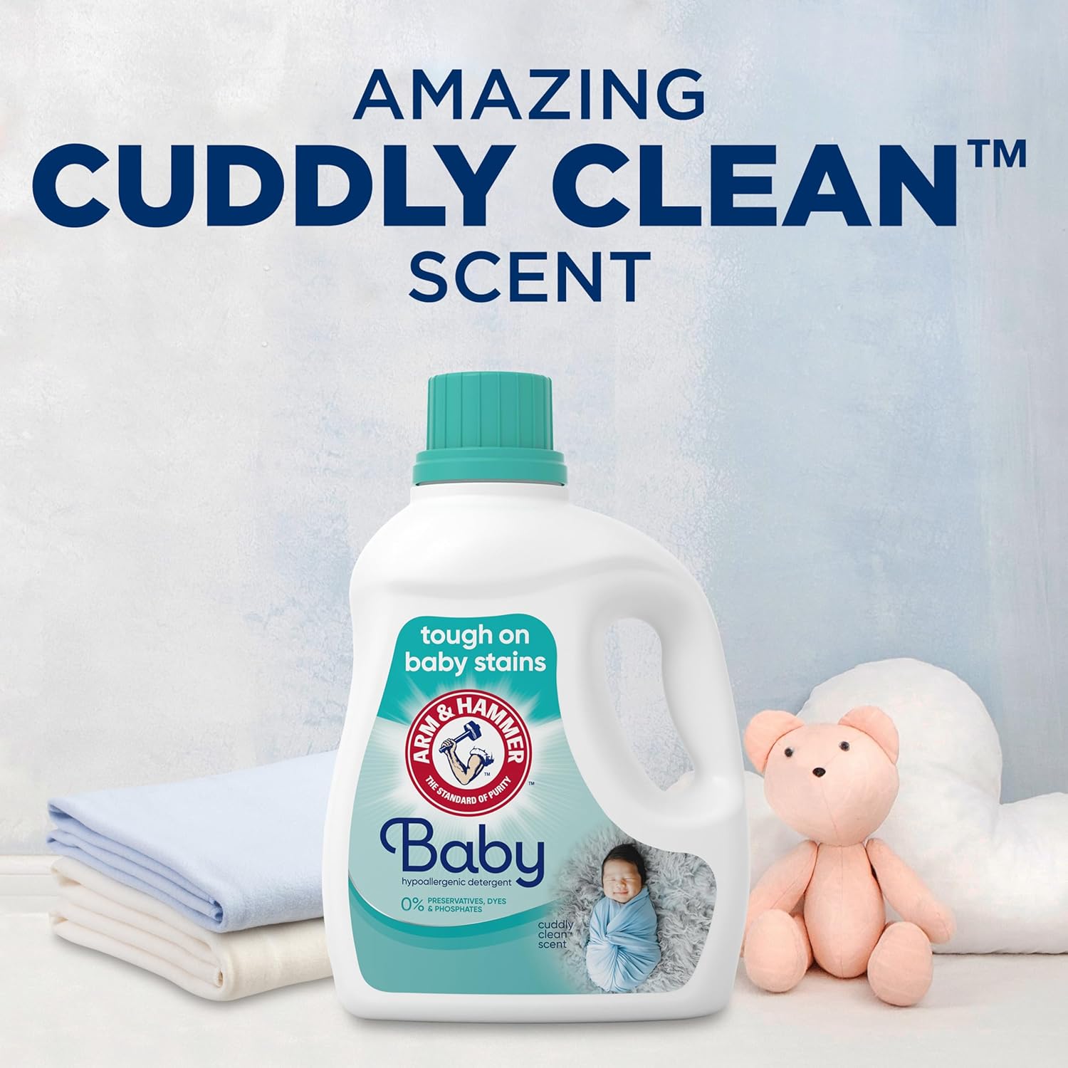 ARM & HAMMER Baby, 77 Loads Hypoallergenic Liquid Laundry Detergent, 100.5 fl oz - Image 8