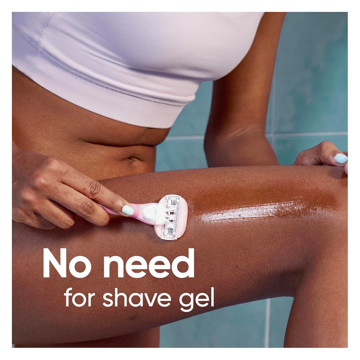 Venus ComfortGlide White Tea Women's Razor Blades, with Built-in Shave Gel Bars, 8 Razor Blade Refills - Image 5
