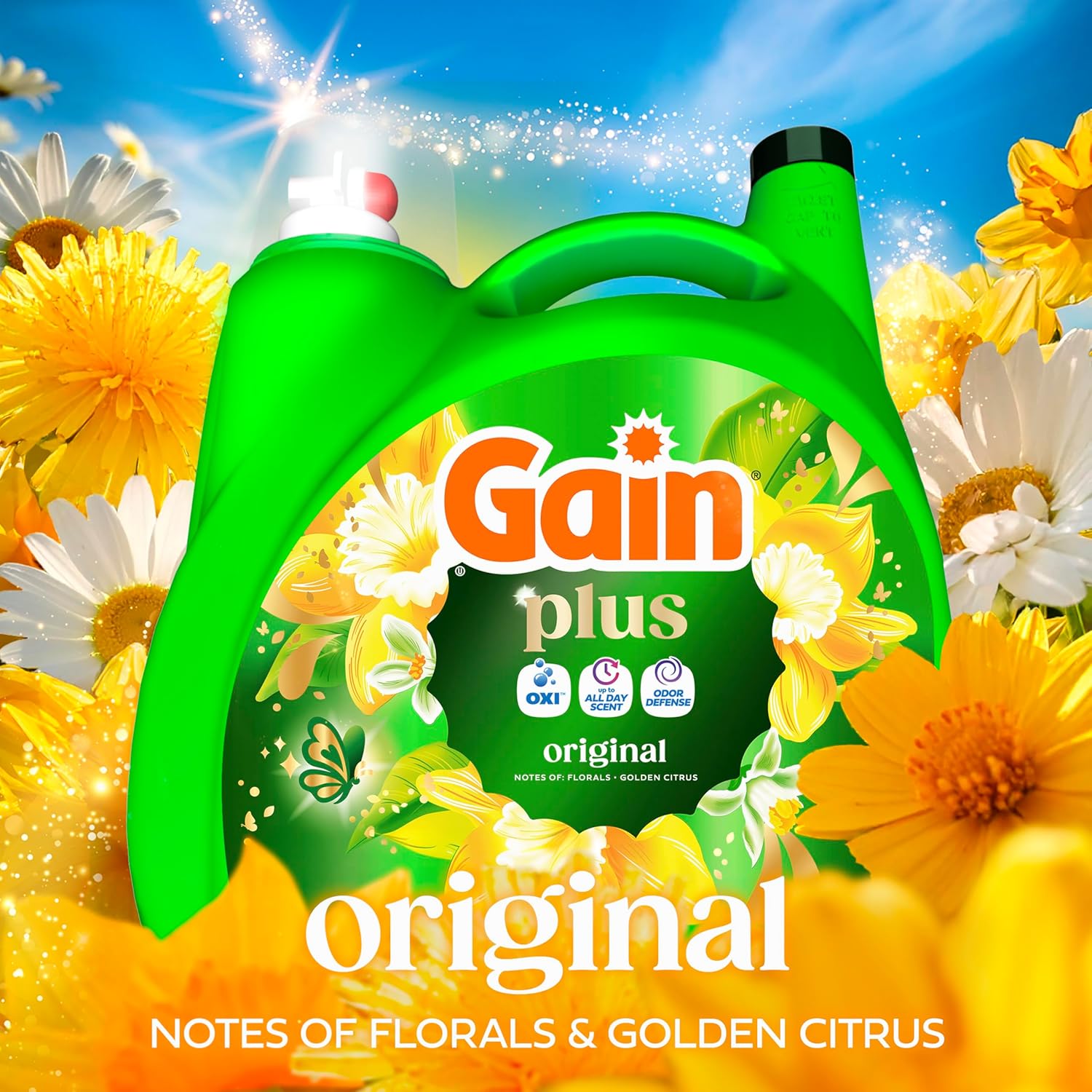 Gain Plus Liquid Laundry Detergent, Cleaner, Fresher, Now with Oxi, Original Scent, 170 fl oz, 129 Loads - Image 7