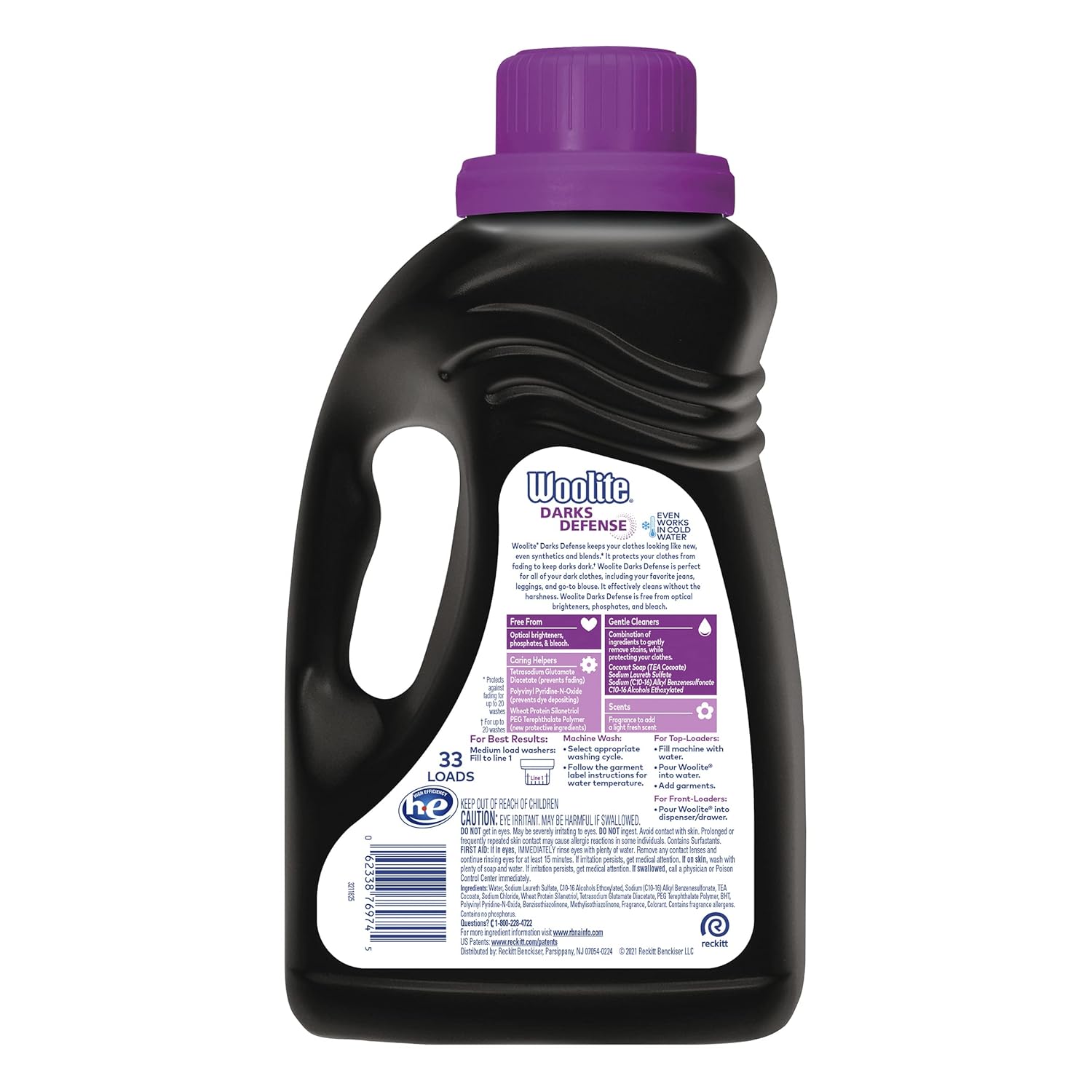 Woolite Darks Defense Liquid Laundry Detergent – Protects Dark Clothes from Fading, 50oz - Image 3