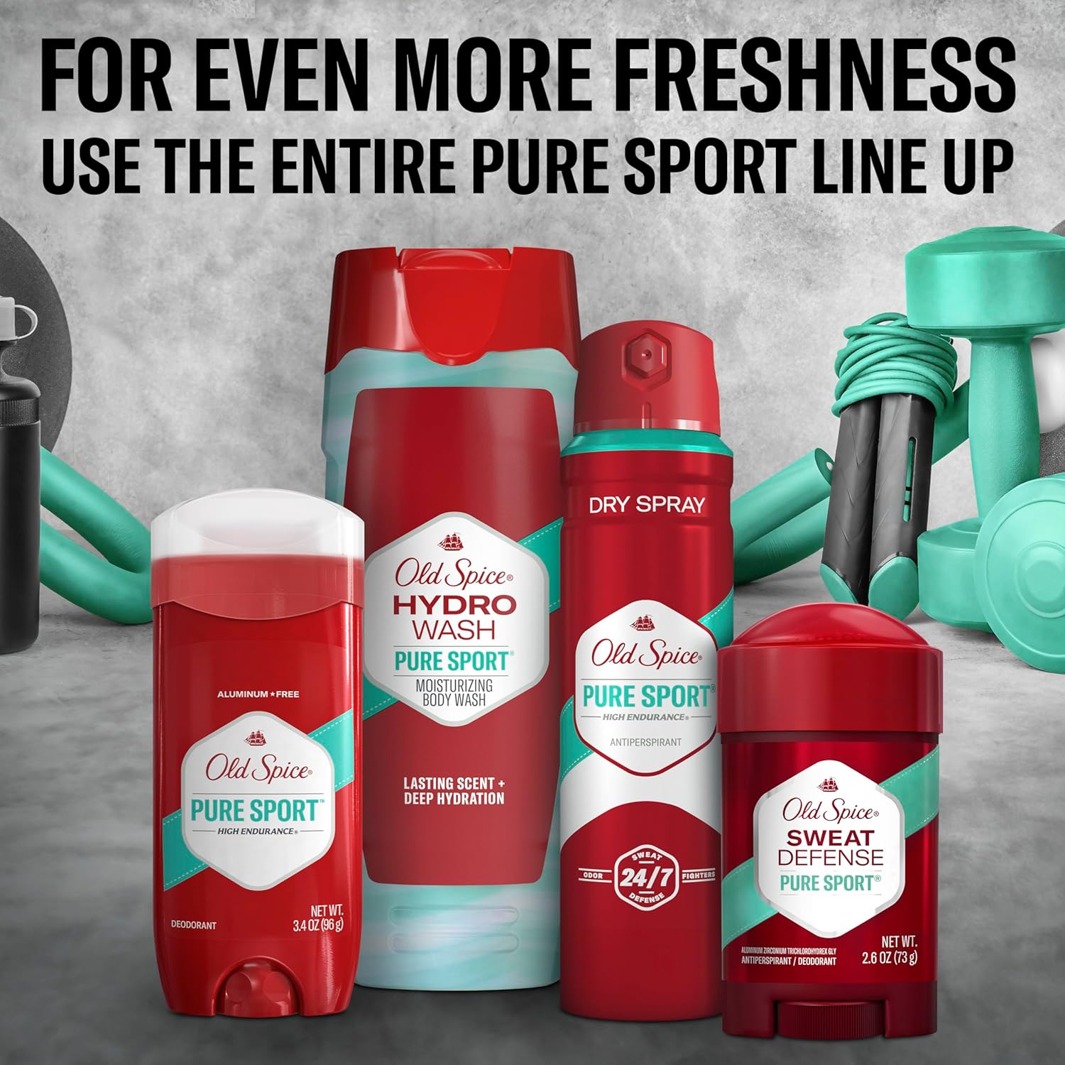Old Spice Moisturizing Body Wash for Men, Hydro Wash, 2-in-1 Long Lasting Scent & Powerful Hydration to Fight Dry Skin, 24/7 Shower Fresh, Pure Sport Scent, 16 oz (Pack of 4) - Image 9