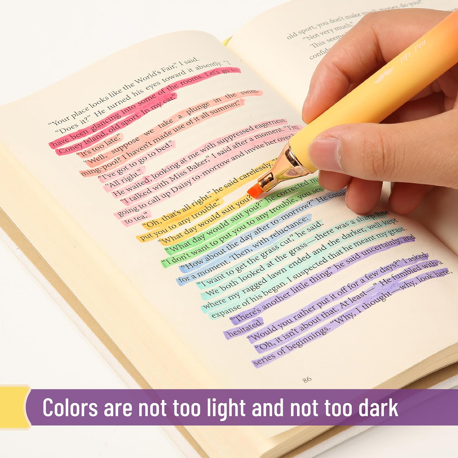 Mr. Pen- Glitter Highlighters, 8 Pack, Sunshine Colors - Image 5