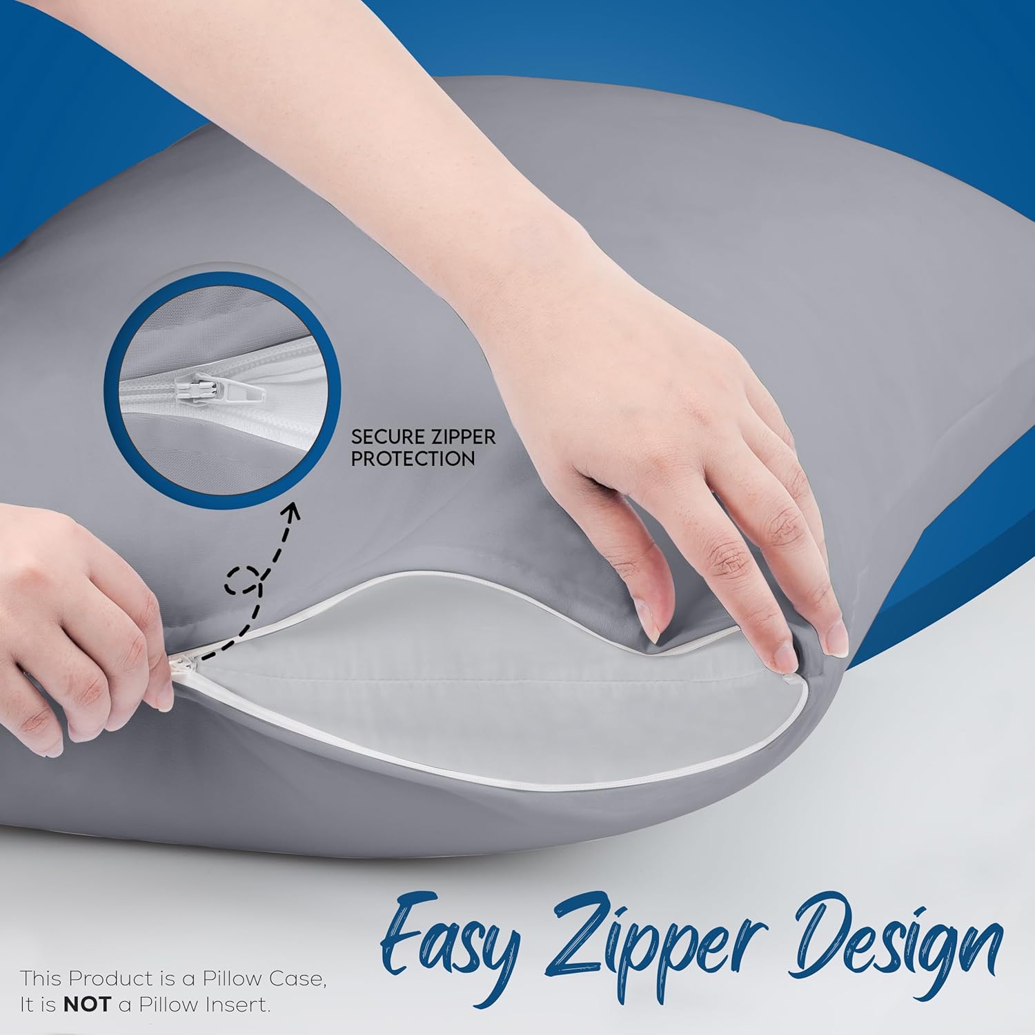 Utopia Bedding Premium 100% Waterproof Pillow Protectors with Zipper Standard Size (Set of 4), Bed Bug and Dust Mite Proof Zippered Pillow Covers, Pillow Encasement Cases, Gray - Image 6