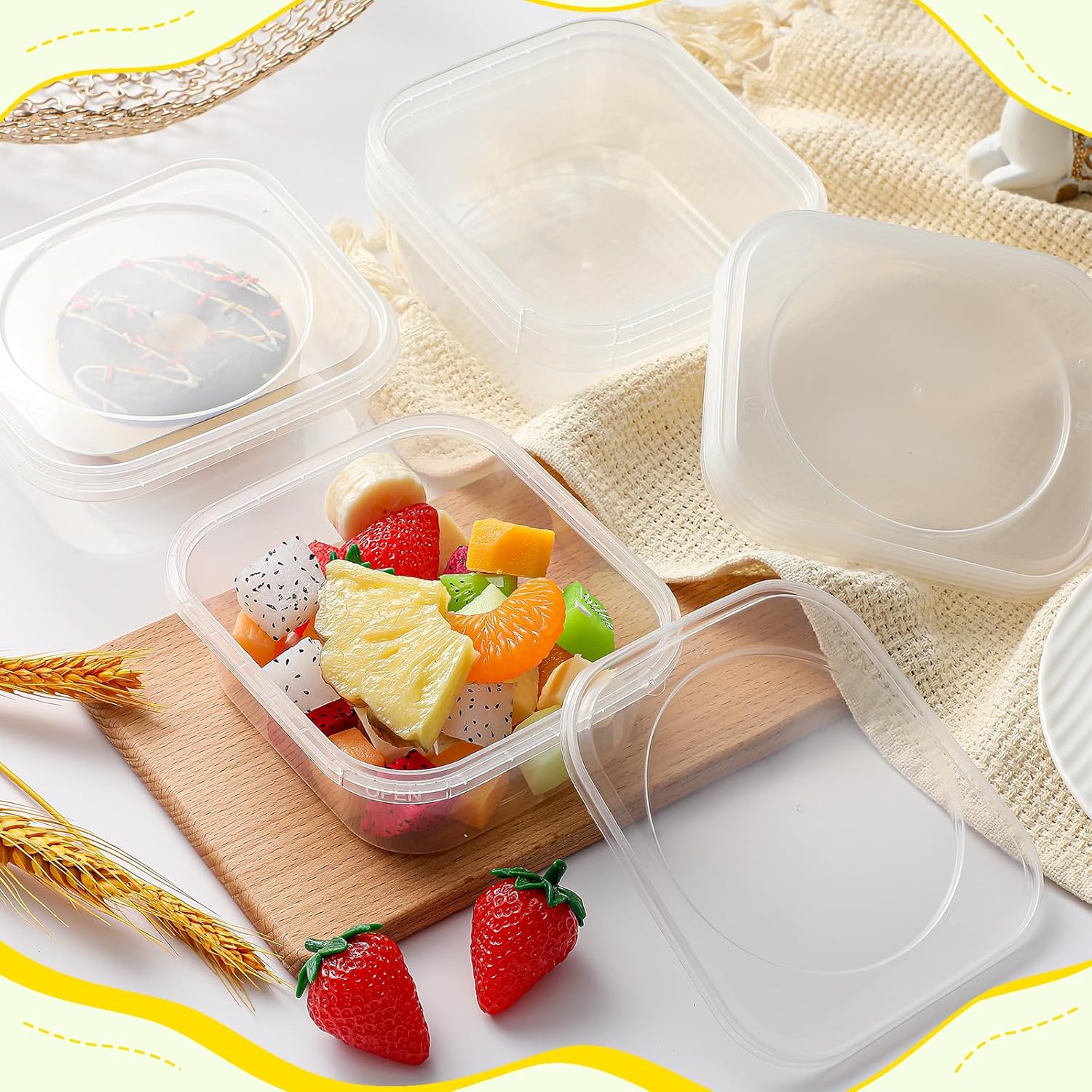 100 Pack 12 oz Deli Containers with Lids, Tamper Proof Leak Resistant Clear Plastic Food Storage Containers, Airtight Meal Prep Container for Soup Salad Tiramisu, Microwave & Dishwasher Safe - Image 6