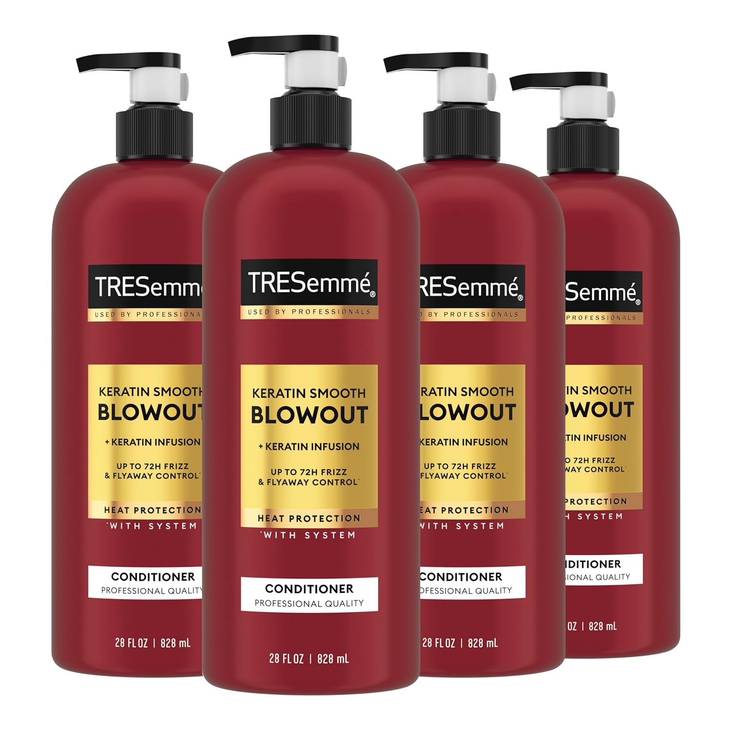 TRESemmé Keratin Smooth Conditioner 4 pack for Frizzy Hair, Formulated with Lamellar-Discipline, 28 Fl Oz - Image 2