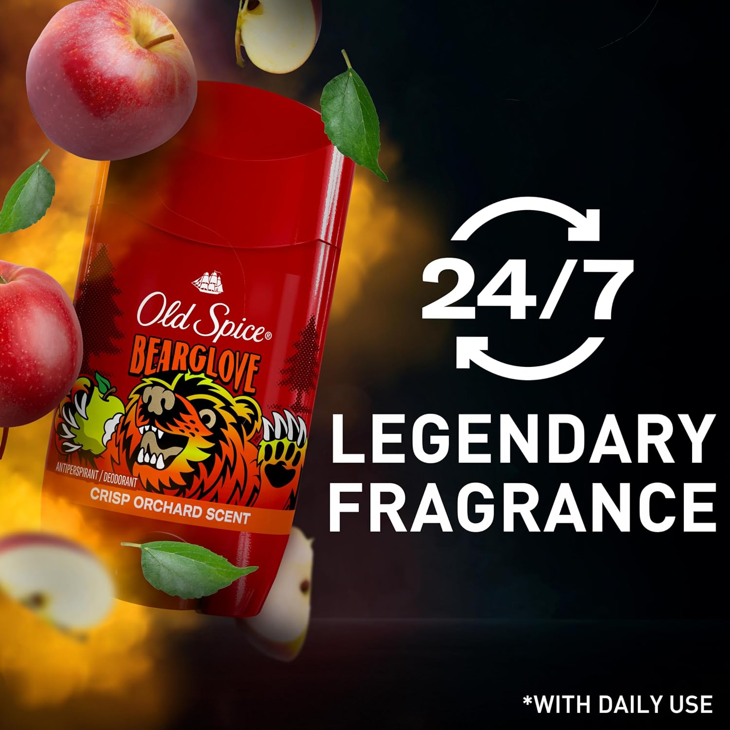Old Spice Aluminum Free Deodorant for Men, 24/7 Odor Protection, 24/7 Freshness & Lasting Scent, Goes on Clear, Bearglove with Crisp Orchard Scent, 2.6 oz - Image 7