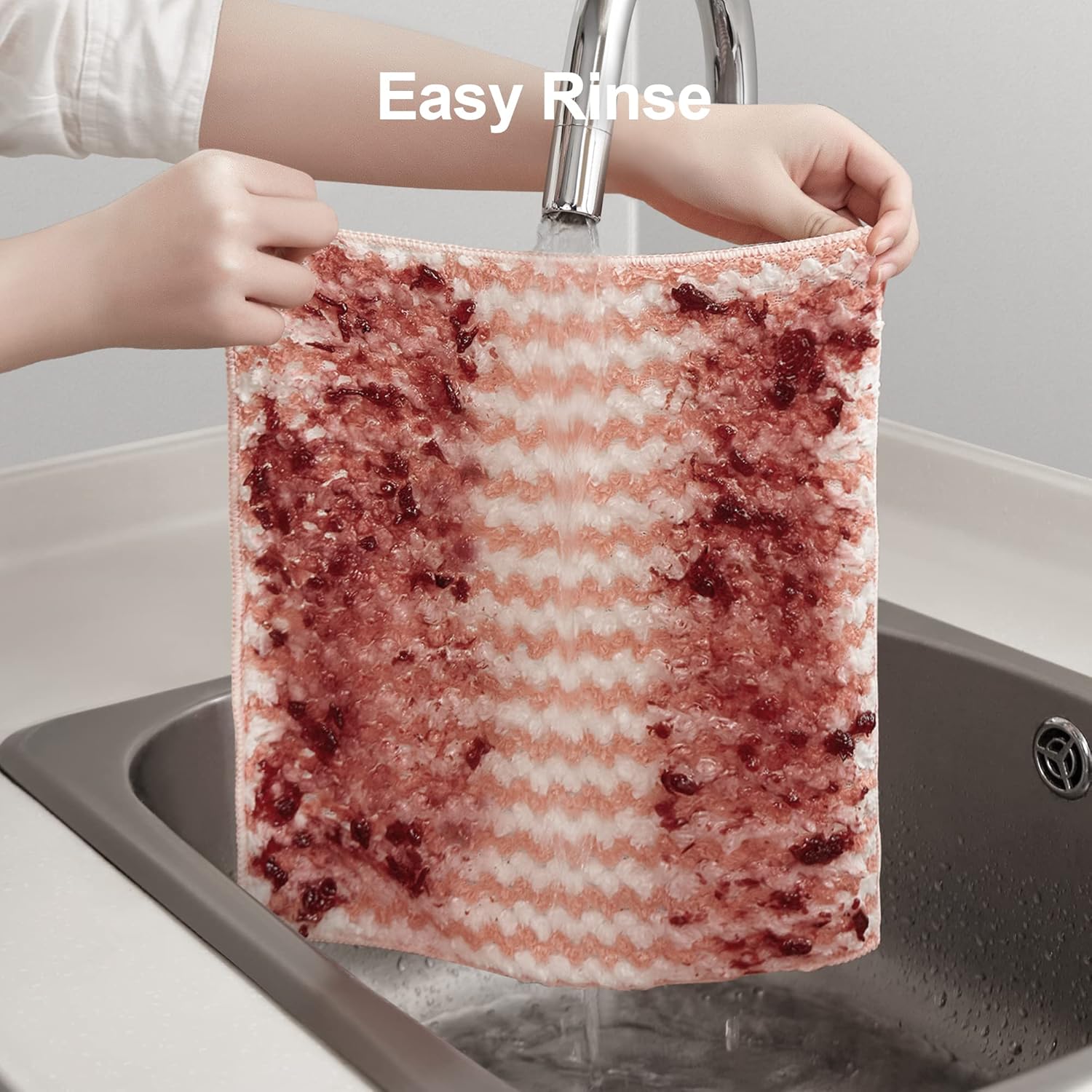 JOYMOOP 12 Pack Microfiber Cleaning Cloth, Larger Kitchen Towels, Dish Rags for Dish Drying Washing, Absorbent Streak Free Lint Free Rags for Cleaning - 11.81" x 15.75" - Image 5