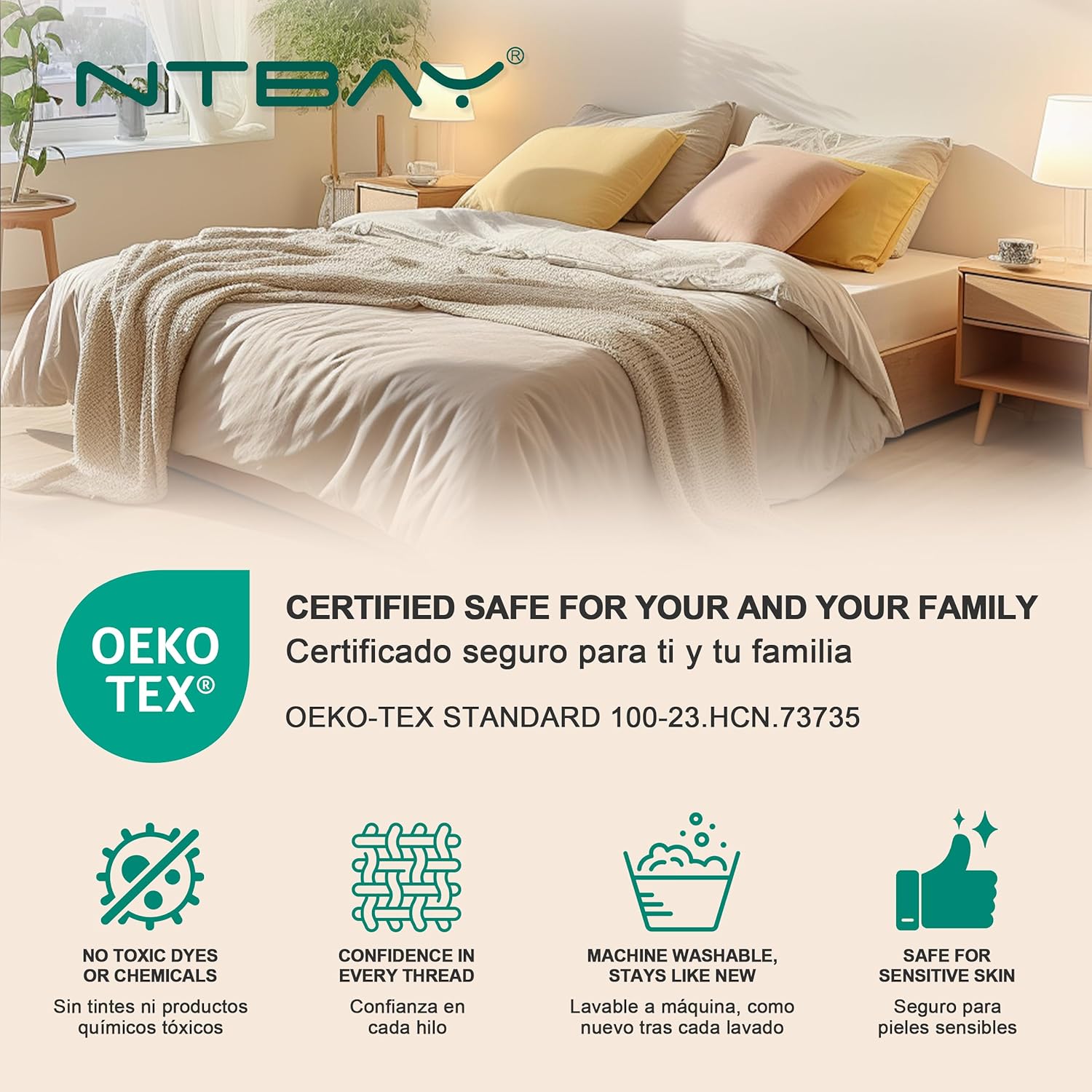 NTBAY Queen Pillowcase Set - 4 Pack Brushed Microfiber 20x30 Pillowcases - Soft, Wrinkle-Free, Fade-Resistant, Stain-Resistant, White Pillowcases with Envelope Closure - 20x30 Inches, White - Image 6