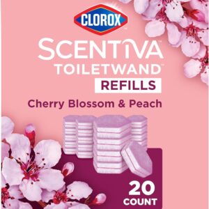 Clorox Scentiva ToiletWand Refills, Value Pack, Cherry Blossom and Peach, 20 Count
