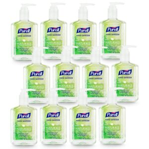 PURELL Advanced Hand Sanitizer Naturals with Plant Based Alcohol, Citrus Scent, 8 fl oz Pump Bottle (Pack of 12) – 9626-12-CMR