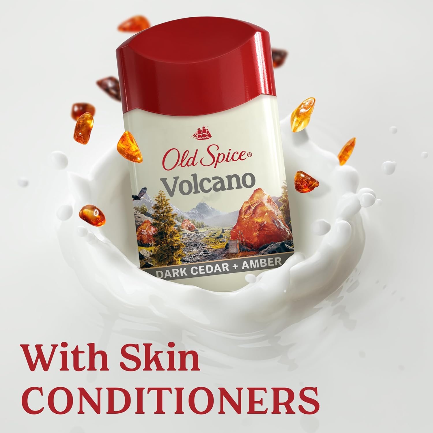 Old Spice Men's Antiperspirant & Deodorant Volcano with Charcoal, 2.6oz (Pack of 3) with Travel-Size Swagger Body Wash - Image 7
