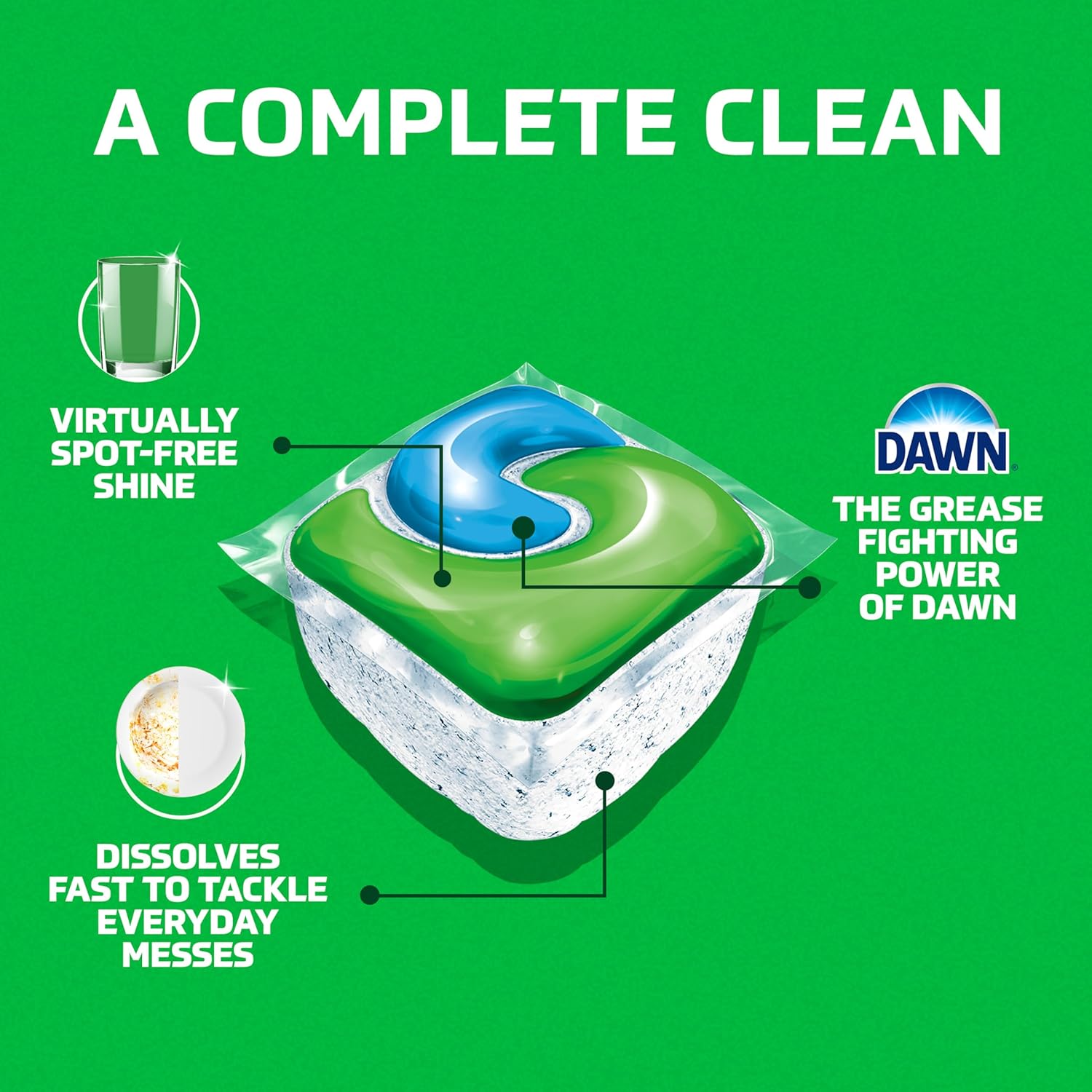 Cascade Complete Dishwasher Pods - Fresh Scent ActionPacs, Dishwasher Detergent, Dishwasher Soap, Detergent Pods, 78 Count - Image 3