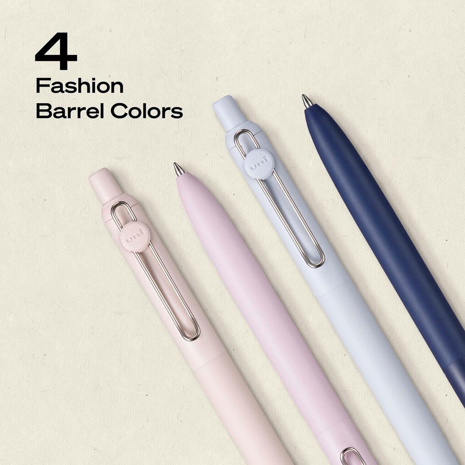 uniball™ Zento Gel Pens, Black Ink, 0.7mm Medium Point, Retractable, 4 Count, Smooth Writing, Quick-Drying, No Smear, No Bleed, Muted Barrel Colors - Image 6