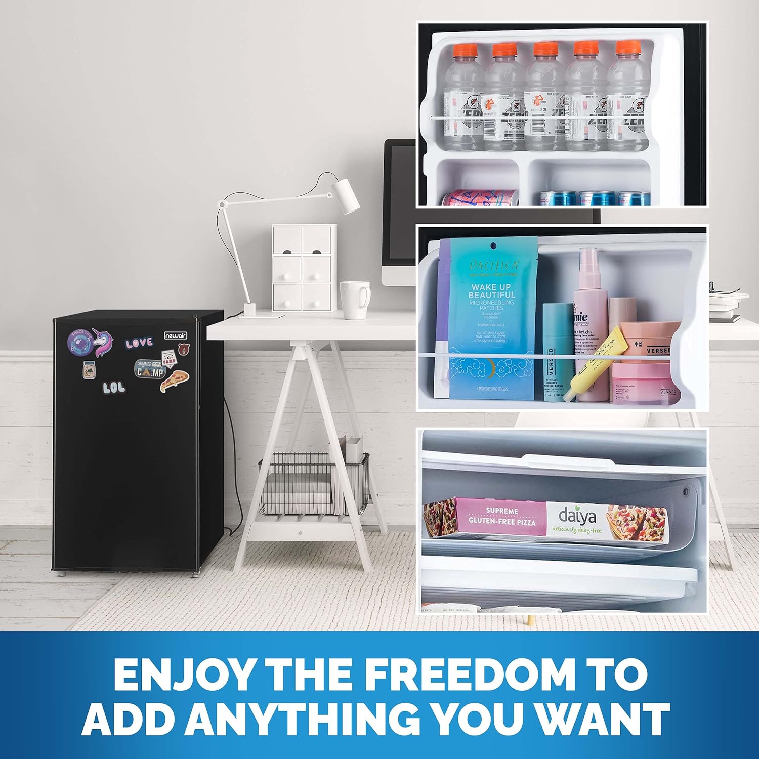 NewAir 3.3 Cu. Ft. Compact Mini Fridge with Chiller Compartment, Energy Star Certified, Single Door Refrigerator, Can Dispenser, Perfect for Dorm Rooms, Bedrooms, Home Offices, and RV Vans - Image 6