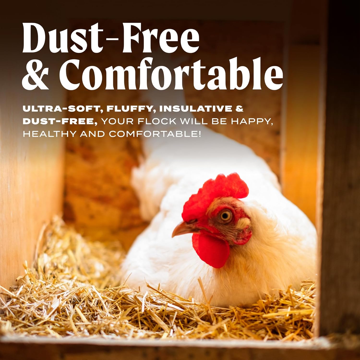 HealthiStraw FarmStraw Coarse Cut 3 cu ft (25lb) Expands up to 10+ cu ft – All-Natural, Wheat Straw Chicken Bedding for Clean, Dry, Odor-Free Coops, Dust-Free, Insulative, Absorbent – Sustainable - Image 4