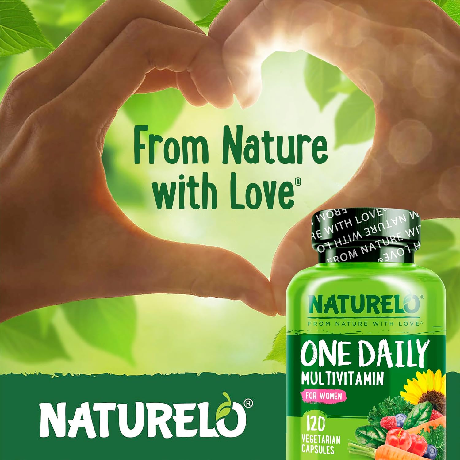 NATURELO One Daily Multivitamin for Women w/Vitamin B12, 120 Ct, Energy Support, Whole Food Daily Women Multivitamin Supplement, Nourish Hair/Skin/Nail, Non-GMO, No Soy, Gluten Free, 4 Month Supply - Image 6