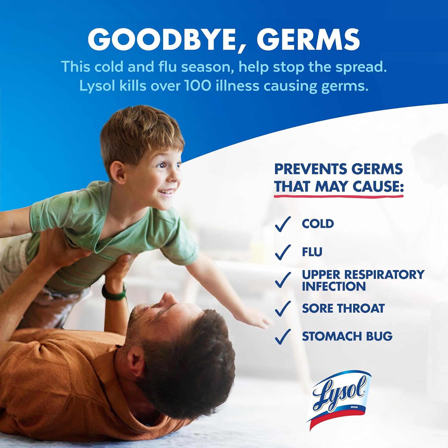 Lysol Disinfectant Spray, Household Cleaning Supplies, Disinfecting Multi-Purpose Room Spray, Antibacterial Sanitizer, Deodorizer, Kills Hantavirus, Crisp Linen, 19 Fl Oz (Pack of 2) - Image 7