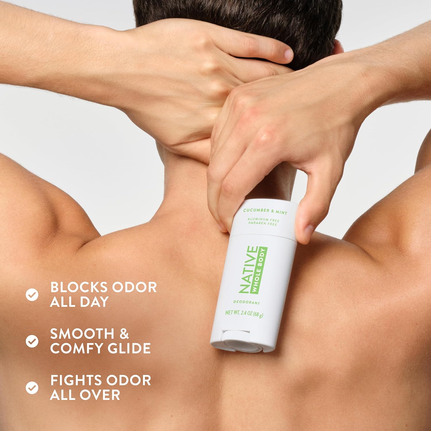 Native Whole Body Deodorant, Cucumber & Mint Scent, 72 Hour Odor Protection for Pits, Privates & More, Aluminum Free Deodorant for Men & Women with Coconut Oil & Shea Butter, 2.3oz - Image 7