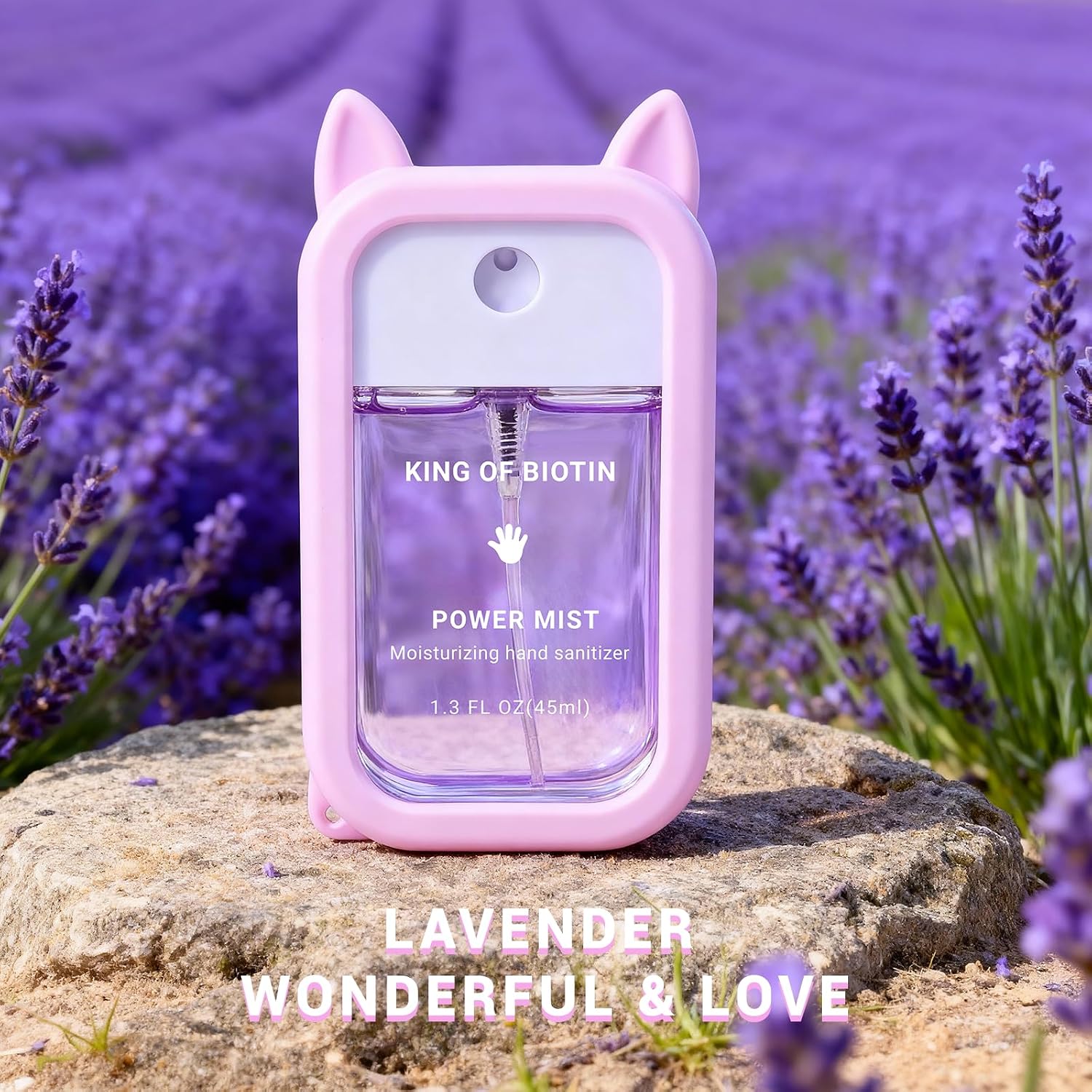 Hand Sanitizer Spray, 3 Pcs Spray Hand Sanitizer with Silicone Case & Cute Keychain, Scented Pocket Power Mist Hydrating for Women, Teen, Girl, 3.9 FL. OZ. Travel Size, 3 Scents - Image 5