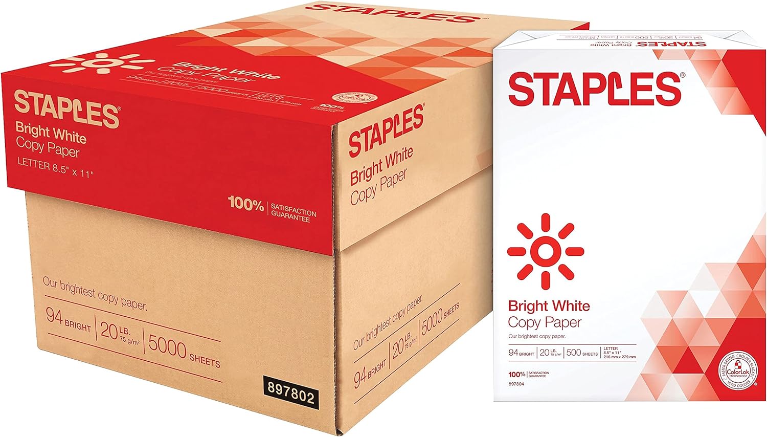 Staples Multipurpose Copy Printer Paper, 20 lb, 8.5 x 11 Inches, 10 Reams, 94 Bright, White - Image 2