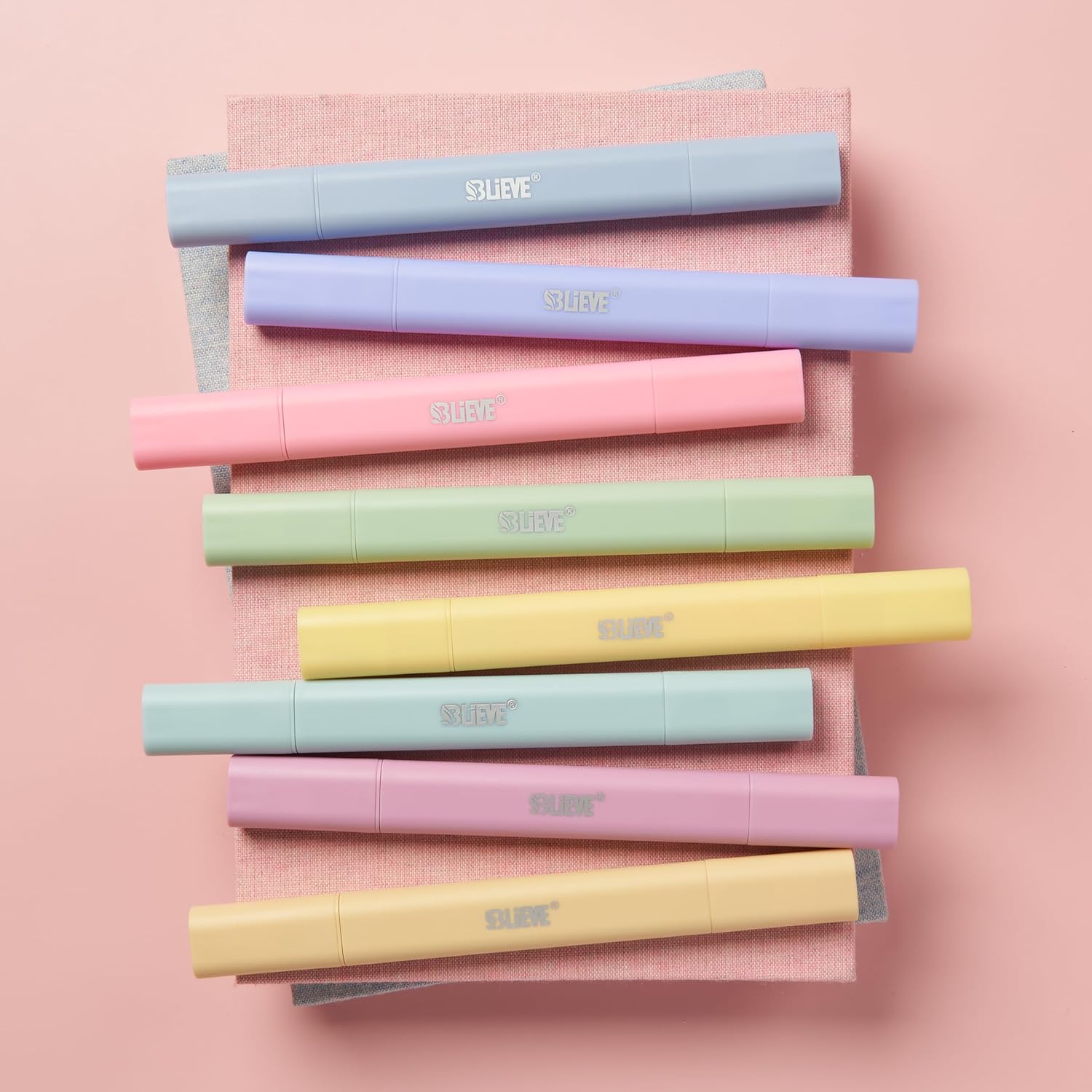 BLIEVE Aesthetic Cute Highlighters No Bleed Through, Dual Tip Chisel & Fine Point, Pastel Colors For Bible & Journaling - Image 9