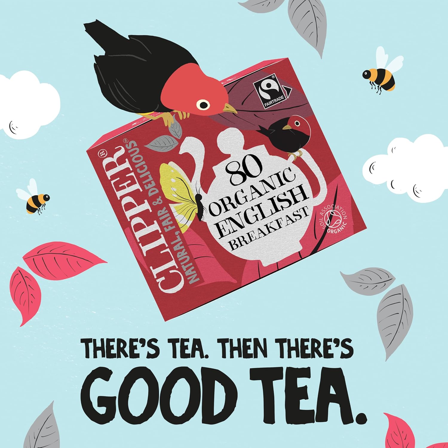 Clipper Tea, English Breakfast Assam Blend, Fairtrade, Organic, Plant-Based, Caffeinated British Tea, 1 Pack, 80 Unbleached Tea Bags - Image 7