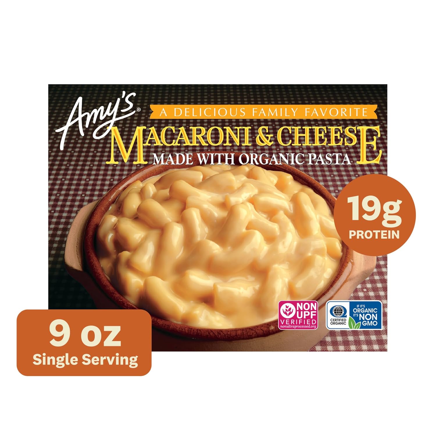 Amy's Frozen Meals, Macaroni and Cheese, Made With Organic Pasta, Microwave Meals, 9 Oz - Image 3