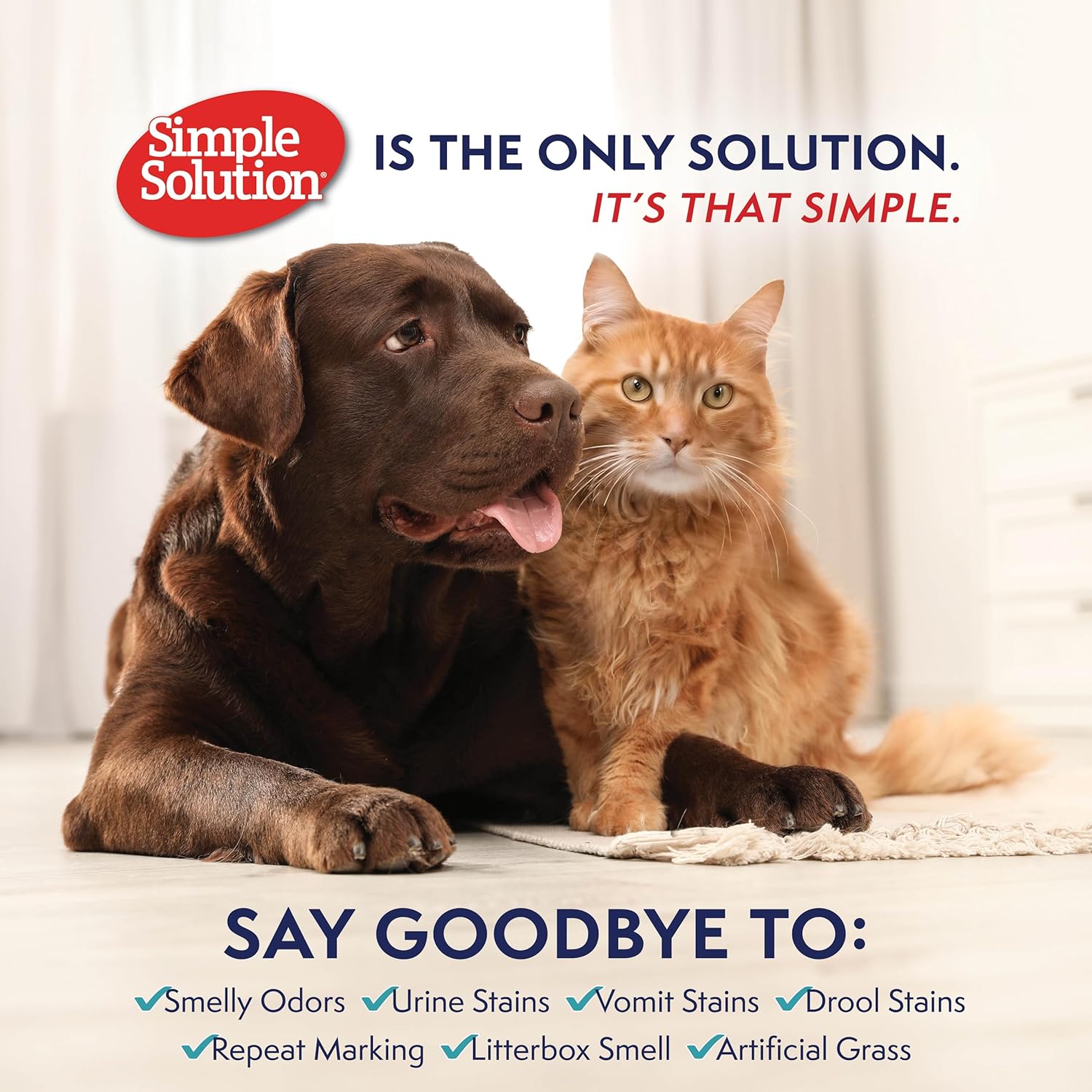 Simple Solution Extreme Pet Stain and Odor Eliminator Spray, Enzymatic Cleaner With 3X Pro-Bacteria Cleaning Power for Dogs & Cats, Strong Urine, Pee and Poop Smell Remover for Carpets & Floors, 32 oz - Image 5