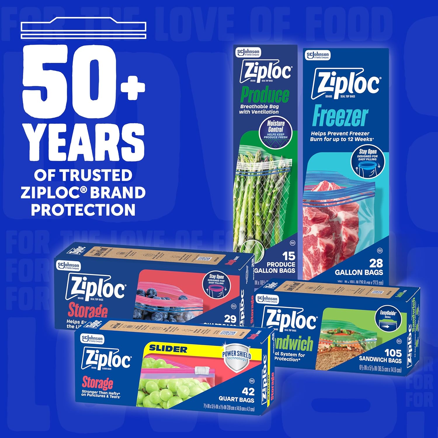 Ziploc Half Gallon Food Storage Freezer Bags, Easy Open and Close, 40 Bags Total - Image 8