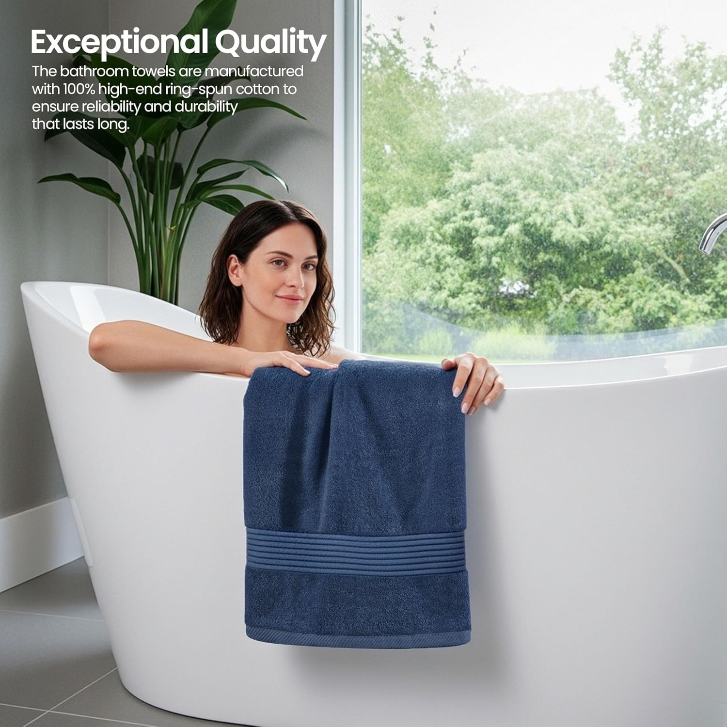 Utopia Towels 6 Pack Bath Towels Set, (27 x 54 Inches) 100% Ring Spun Cotton, Quick Dry, Highly Absorbent, Soft Feel Towels - Image 5