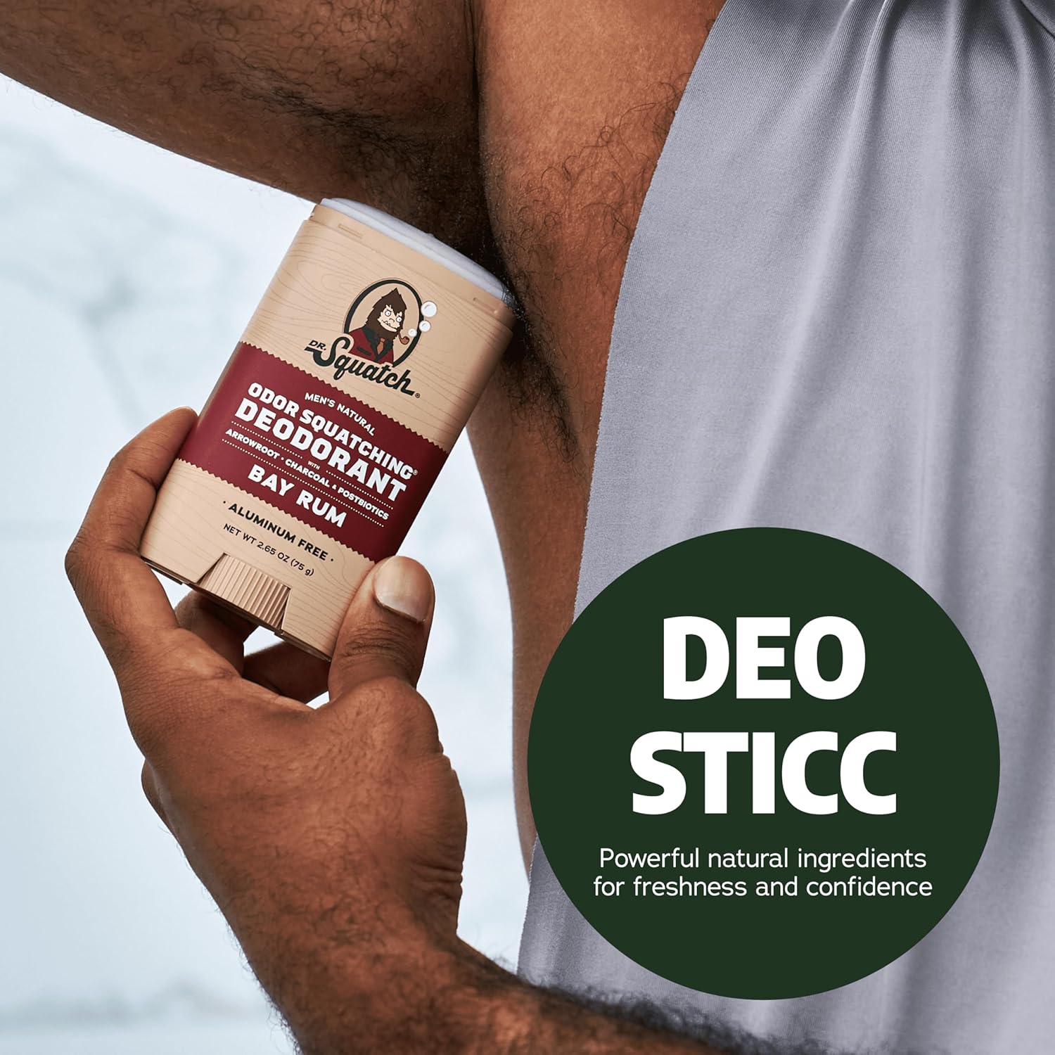 Dr. Squatch Natural Men’s Deodorant – Aluminum Free Natural Deodorant Men with Charcoal & Postbiotics for 72-Hour Odor Protection – Pine Tar + Summer Citrus, 2.65oz Stick (2-Pack) - Image 5