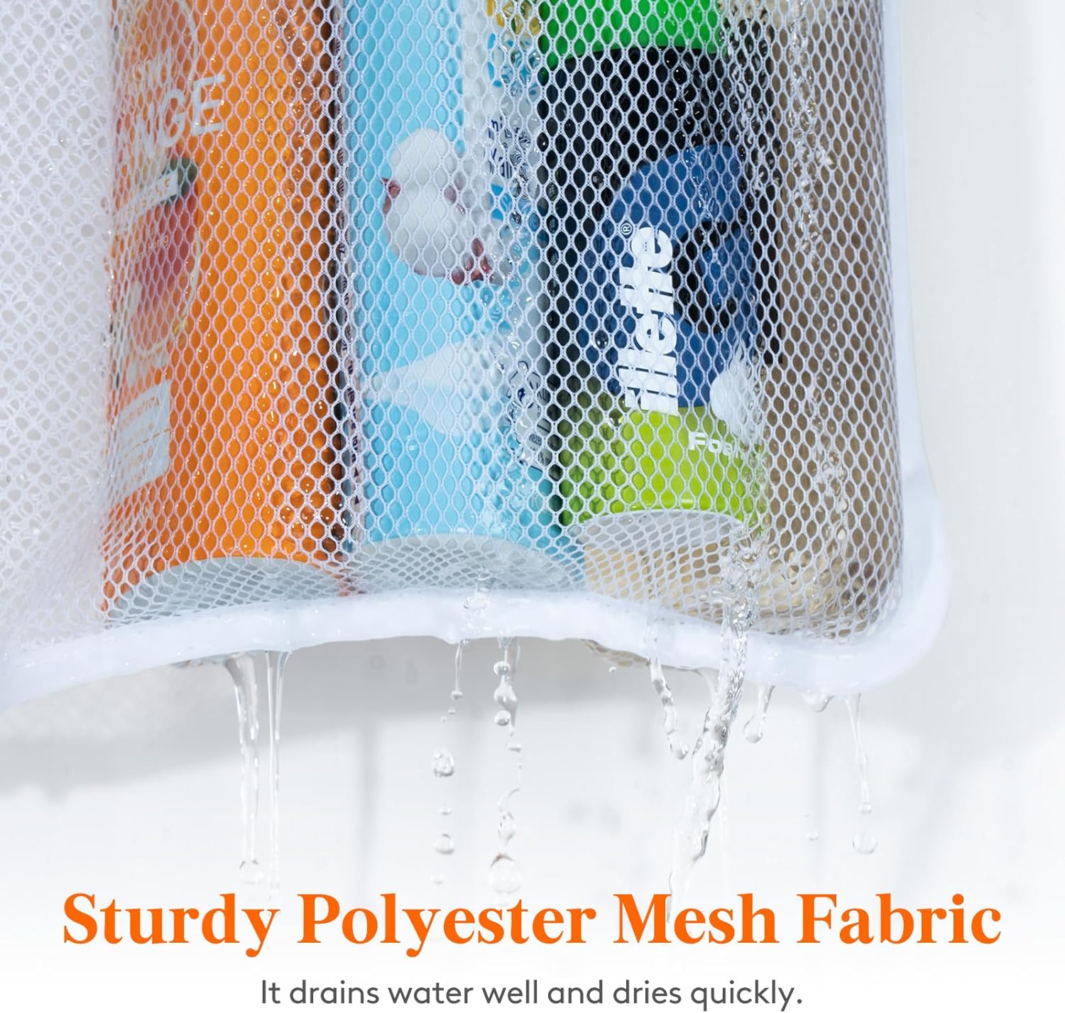 Lifewit Cruise Essentials Shower Caddy Must-Have, 7 Pockets Hanging Bathroom Organizer with Quick-Dry Mesh, Portable Shower Bag to Storage Soap, Shampoo, for RVing, Travel, Camping, White, 2 Packs - Image 6