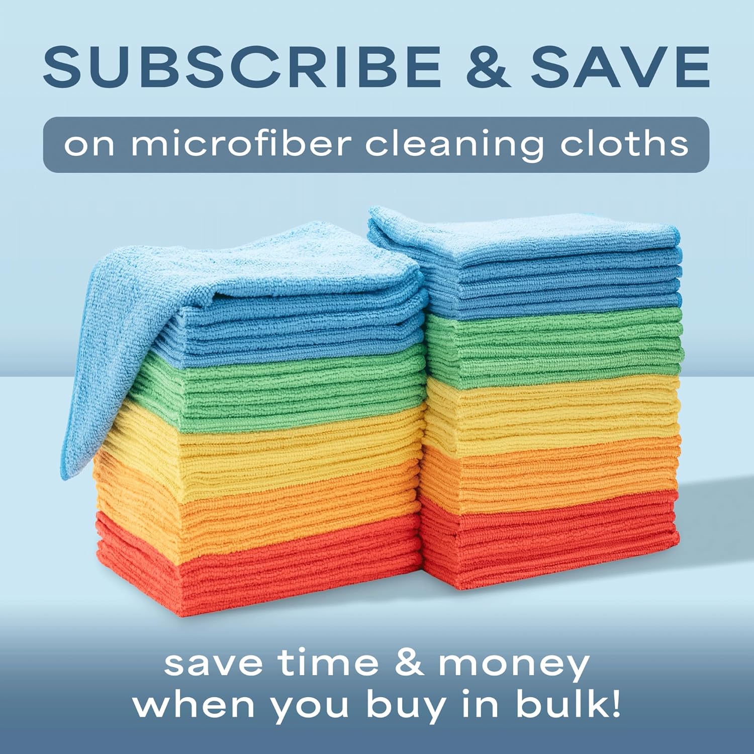 S&T INC. 150 Pack Microfiber Cleaning Cloth, Bulk Towels for Home, Reusable Microfiber Towels for Cars, Cleaning Rags, Assorted, 11.5 Inches x 11.5 Inches, 150 Count - Image 8