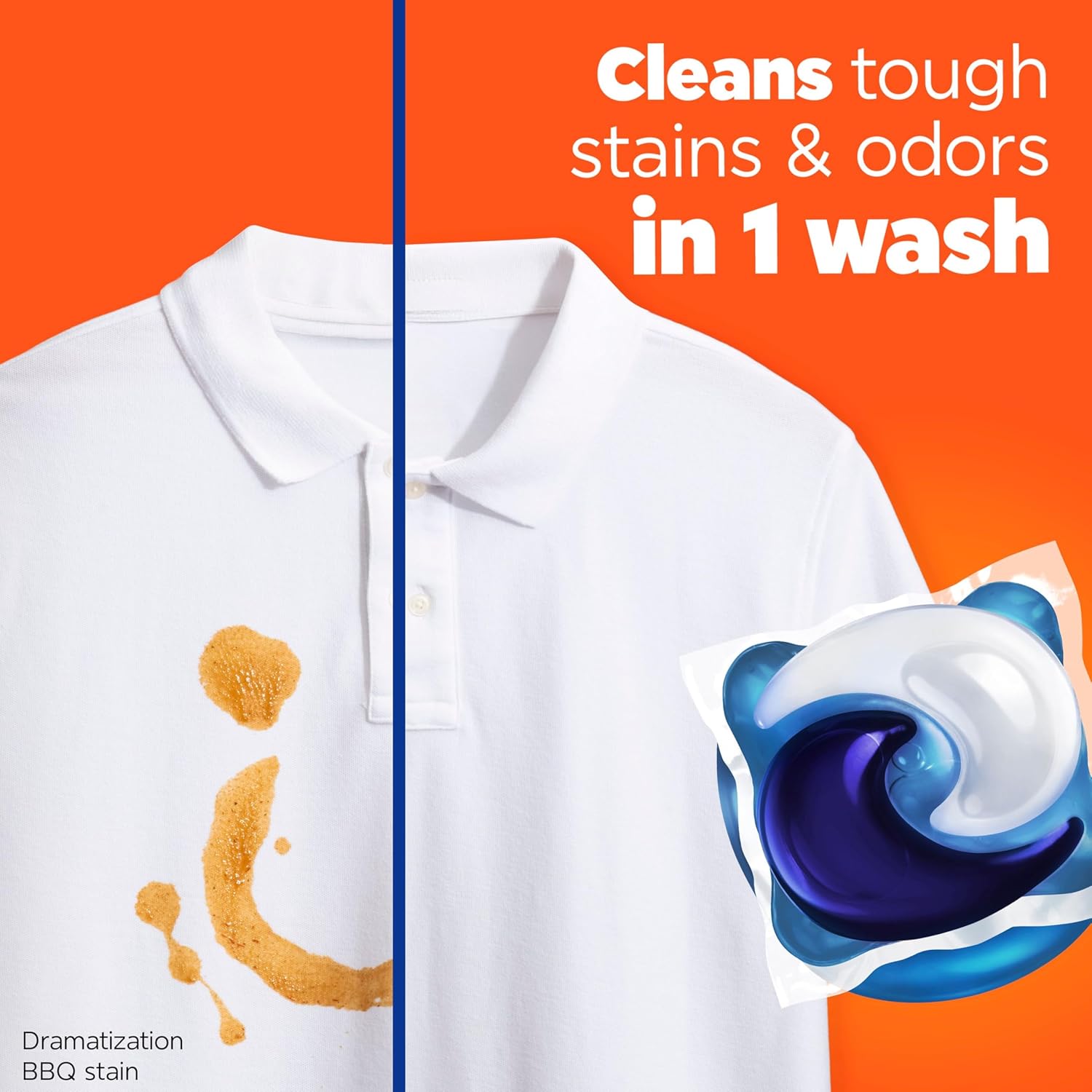 Tide PODS Laundry Detergent Soap with Downy 4-in-1 Stain Remover Freshness Softness Detergent pacs, April Fresh Scent, 57 Count - Image 5