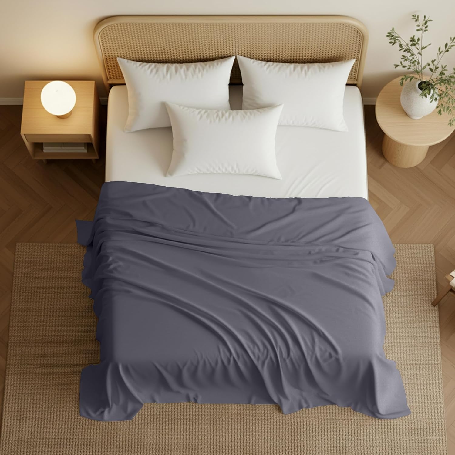 Utopia Bedding Flat Sheet - 1 Pack (Queen, Grey) - Soft Brushed Microfiber Fabric - Shrinkage & Fade Resistant Top Sheet - Easy Care Bed Sheet - Image 4