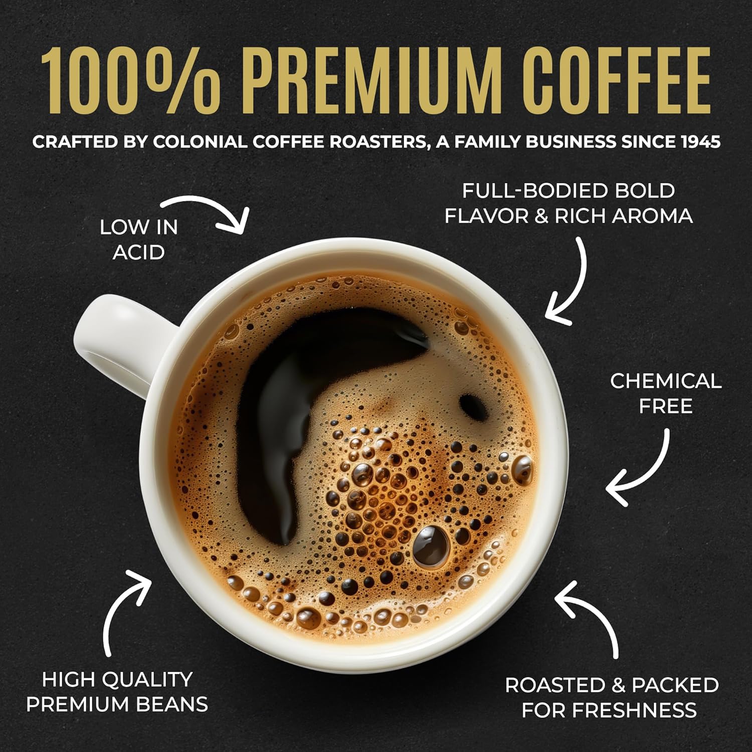Colonial Coffee 100 Count Single Pot Coffee Packets – 100% Arabica Colombian Medium Roast | Pre-Measured Frac Packs for 12 Cup Maker | Bulk Ground Gourmet Coffee for Home & Office - Image 5