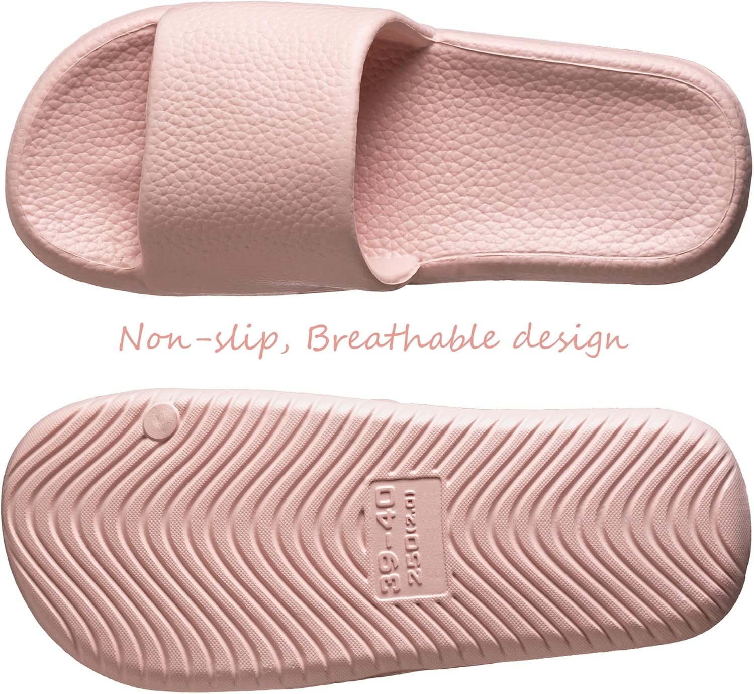 Happy Lily Shower Shoes for Women, Non-Slip Shower Slippers Quick-drying Material, Ultra-soft Lightweight Slide Sandals with Simple Style - Image 3